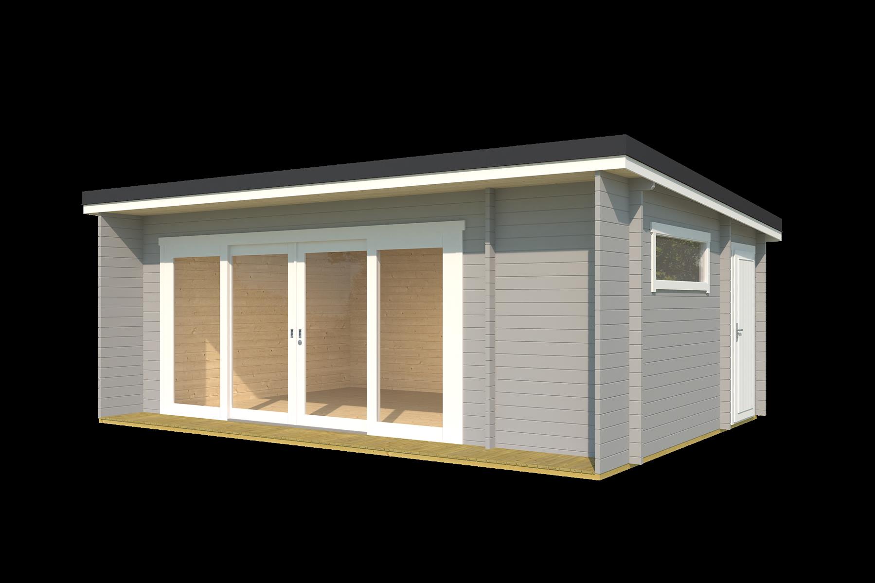 Lasita Maja Java Gartenhaus Blockhaus 44 mm 3-Raum, 608 x 390, Lichtgrau Lasita Maja Java Gartenhaus Blockhaus 44 mm 3-Raum, 608 x 390, Lichtgrau