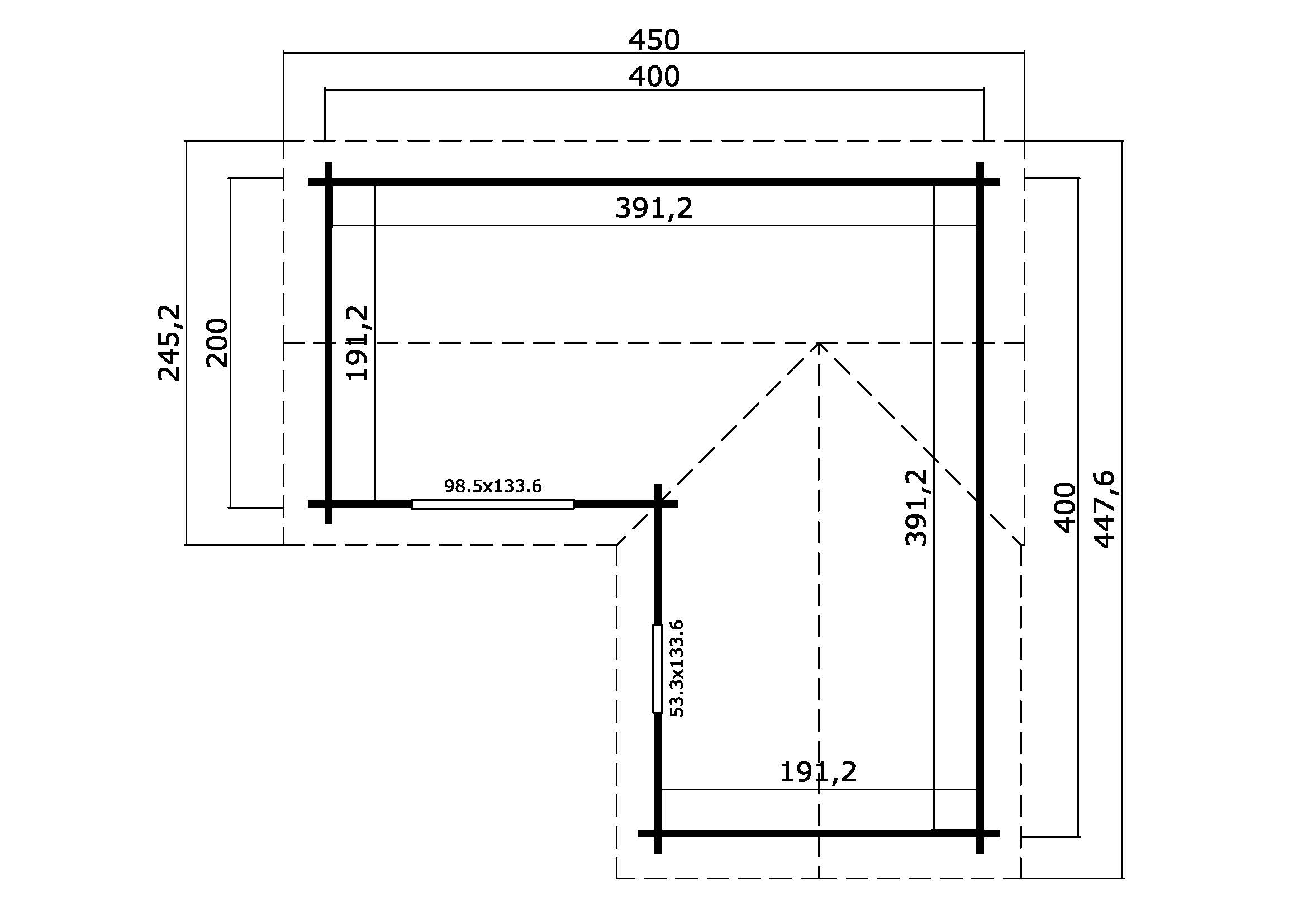 Lasita Maja Portsmouth 44 Gartenhaus Blockhaus 44 mm, 400 x 400, Schwedenrot