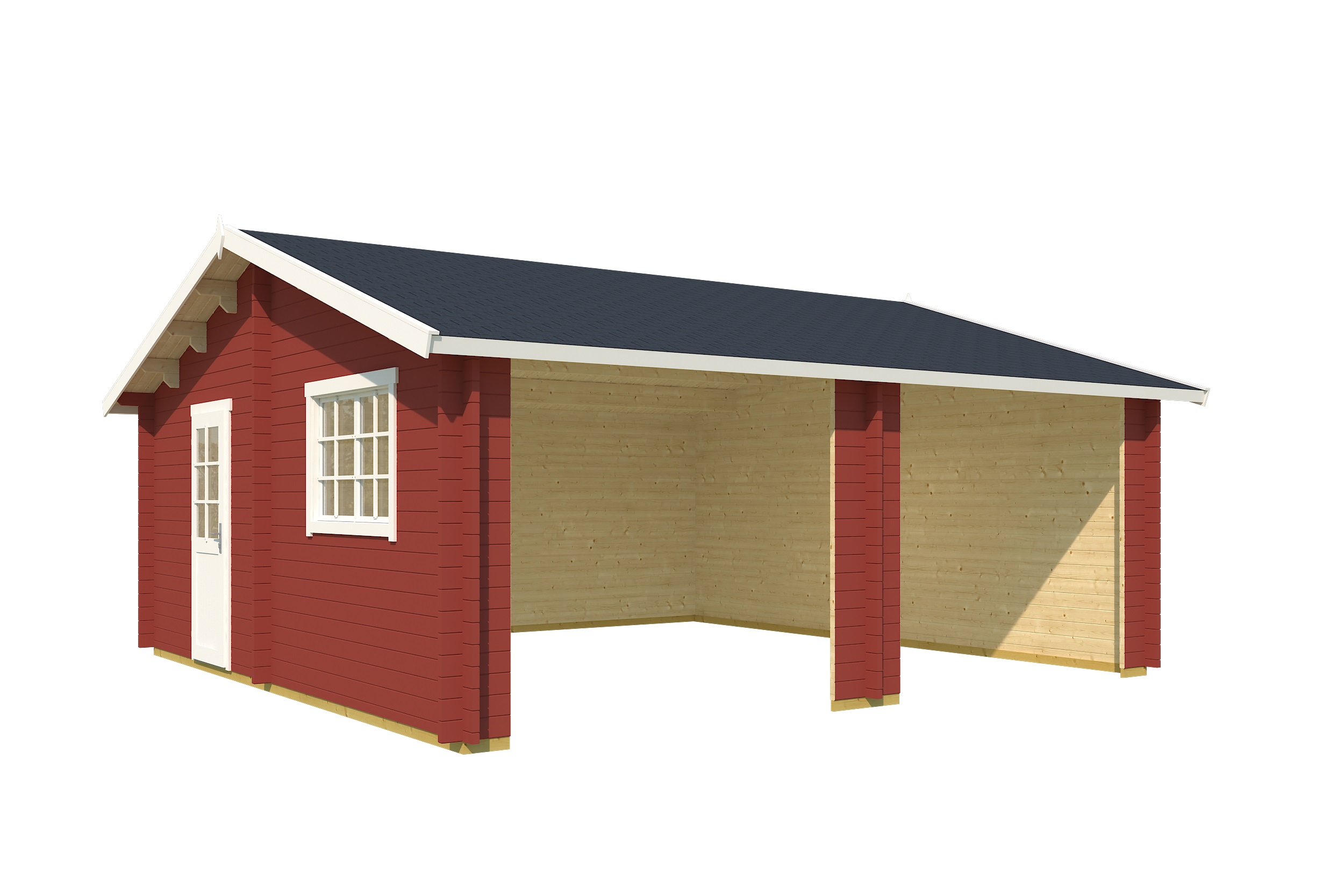 Lasita Maja Falkland Ohne Tore Garage 44 mm, 575 x 575, Schwedenrot Lasita Maja Falkland Ohne Tore Garage 44 mm, 575 x 575, Schwedenrot