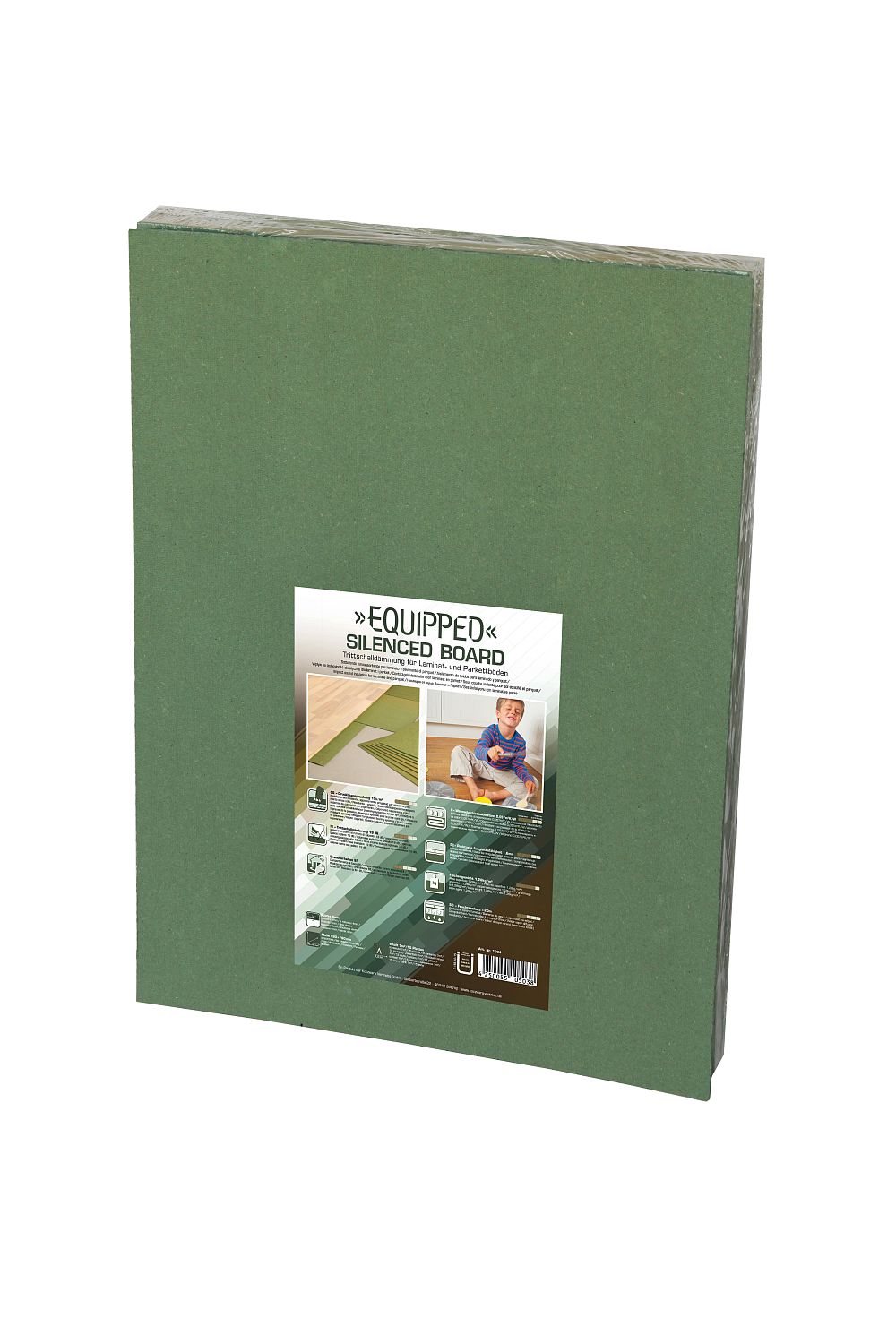 EQUIPPED 1004 Silenced Board (4mm) - 7m²/VPE - Maße 79 x 59cm - Unterlage / Trittschalldämmung für Laminat EQUIPPED 1004 Silenced Board (4mm) - 7m²/VPE - Maße 79 x 59cm - Unterlage / Trittschalldämmung für Laminat