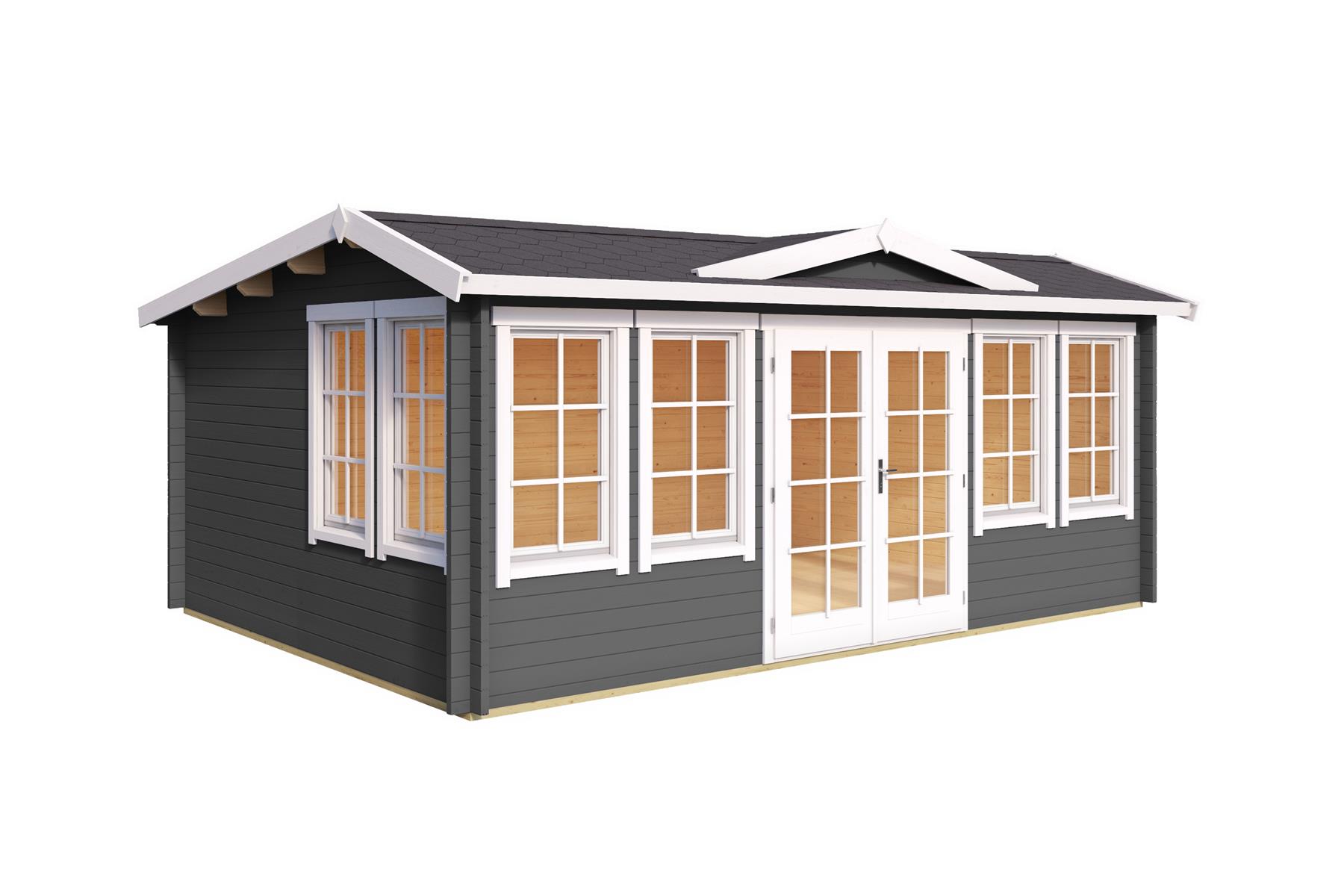 Lasita Maja Balmoral 44 Gartenhaus Blockhaus 44 mm, 380 x 530, Carbongrau Lasita Maja Balmoral 44 Gartenhaus Blockhaus 44 mm, 380 x 530, Carbongrau