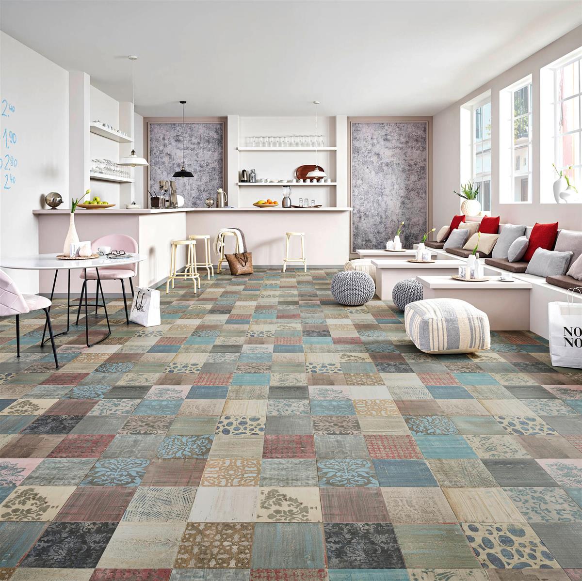 Klebevinyl JOKA Designböden 555 | 5458 Mixed Ornament Klebevinyl JOKA Designböden 555 | 5458 Mixed Ornament