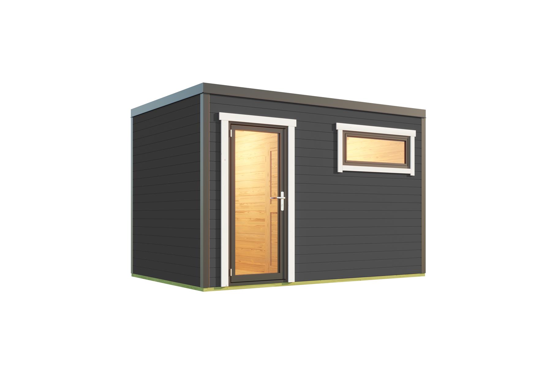 Lasita Maja Sardinia 2 Set Gartenhaus Blockhaus 44 mm 2-Räume, 350x250, Carbongrau Lasita Maja Sardinia 2 Set Gartenhaus Blockhaus 44 mm 2-Räume, 350x250, Carbongrau