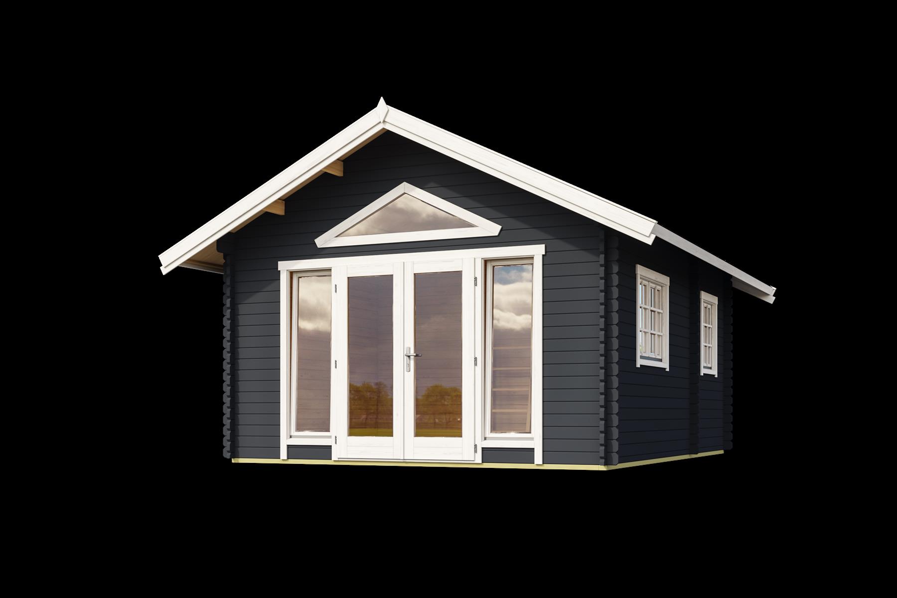 Lasita Maja Caroline 2.2 Gartenhaus Blockhaus 40 mm 3-Raum und Schlafboden, 390 x 575, Carbongrau Lasita Maja Caroline 2.2 Gartenhaus Blockhaus 40 mm 3-Raum und Schlafboden, 390 x 575, Carbongrau