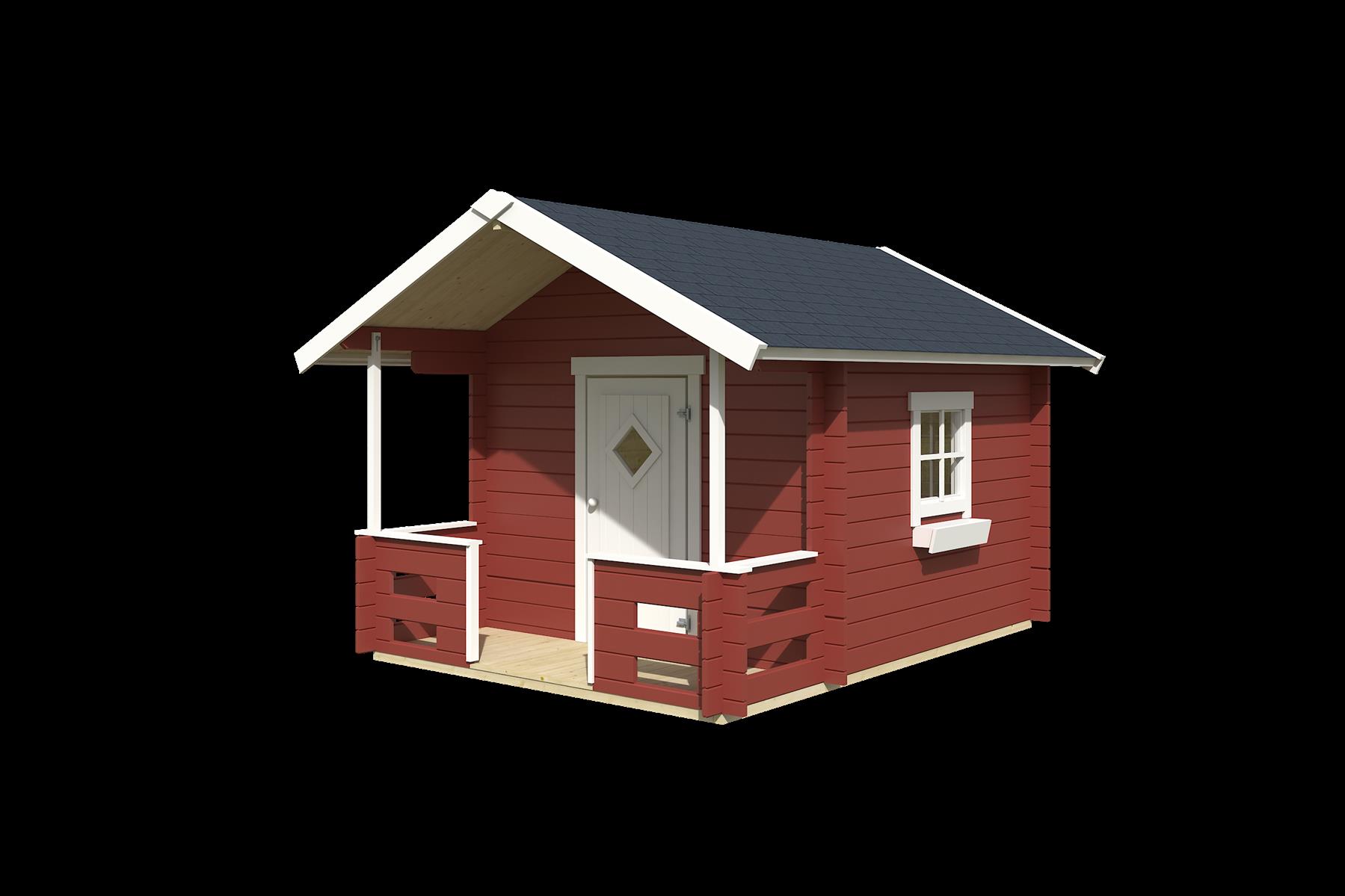 Lasita Maja Lido Gartenhaus Blockhaus 28 mm, 215 x 215, Schwedenrot Lasita Maja Lido Gartenhaus Blockhaus 28 mm, 215 x 215, Schwedenrot