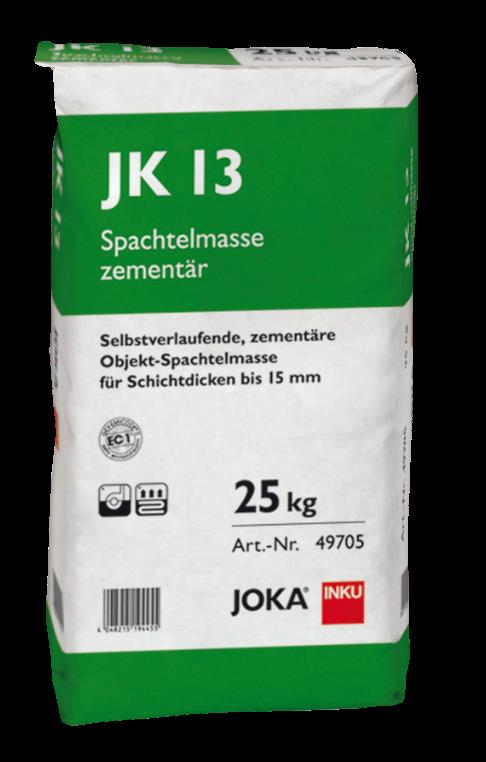 JOKA JK 13 Ausgleichsmasse, Niveliermasse, Spachtelmasse zementär 25 Kg JOKA JK 13 Ausgleichsmasse, Niveliermasse, Spachtelmasse zementär 25 Kg