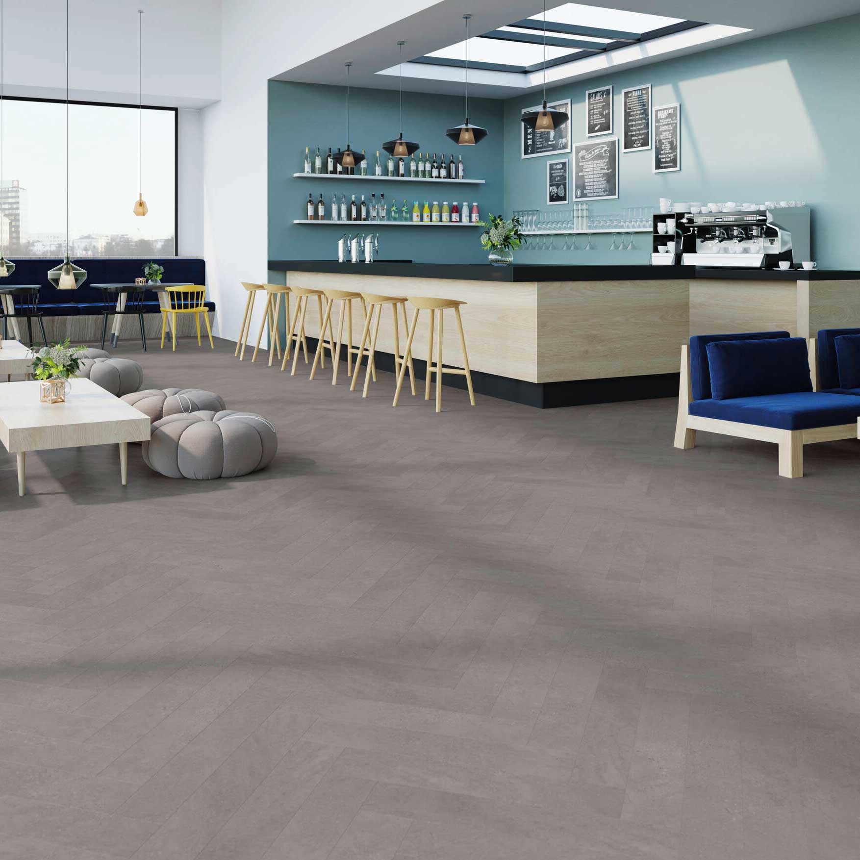 Klebevinyl JOKA Designböden Cycle 555 | 5385 Dark Concrete Klebevinyl JOKA Designböden Cycle 555 | 5385 Dark Concrete