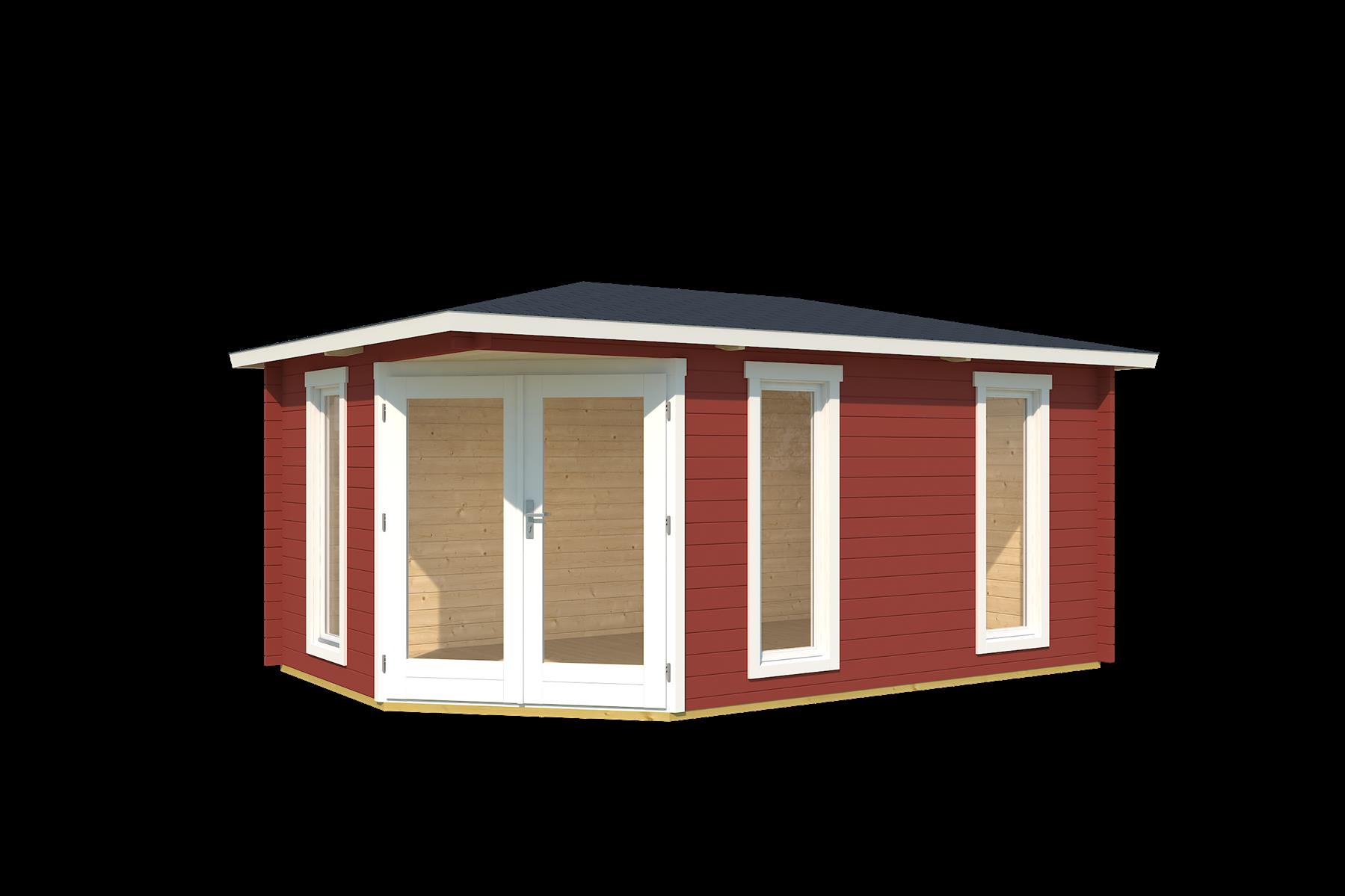 Lasita Maja Edinburgh 2 Gartenhaus Blockhaus 40 mm, 448x280, Schwedenrot