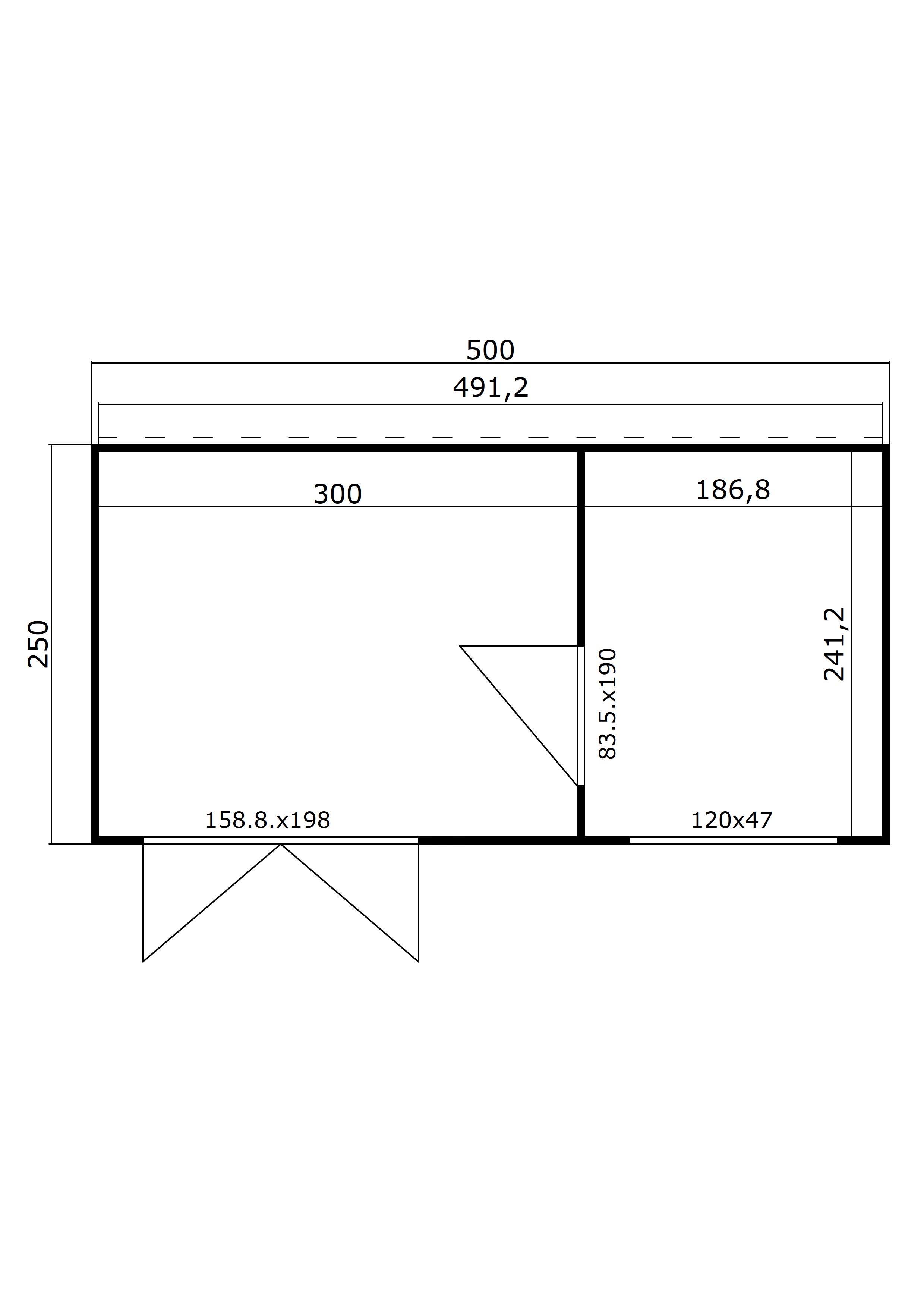 Lasita Maja Sardinia 3 Set Gartenhaus Blockhaus 44 mm 2-Räume, 500x250, Naturbelassen Lasita Maja Sardinia 3 Set Gartenhaus Blockhaus 44 mm 2-Räume, 500x250, Naturbelassen