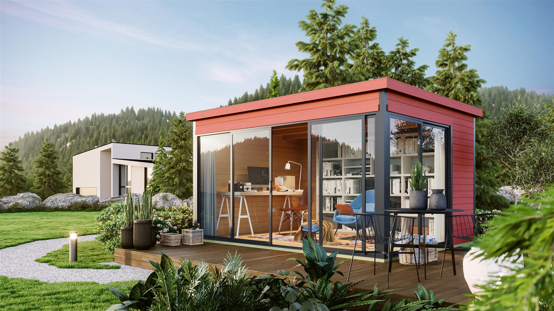 Lasita Maja Domeo 4 Gartenhaus Blockhaus 44 mm, 418 x 322, Schwedenrot Lasita Maja Domeo 4 Gartenhaus Blockhaus 44 mm, 418 x 322, Schwedenrot