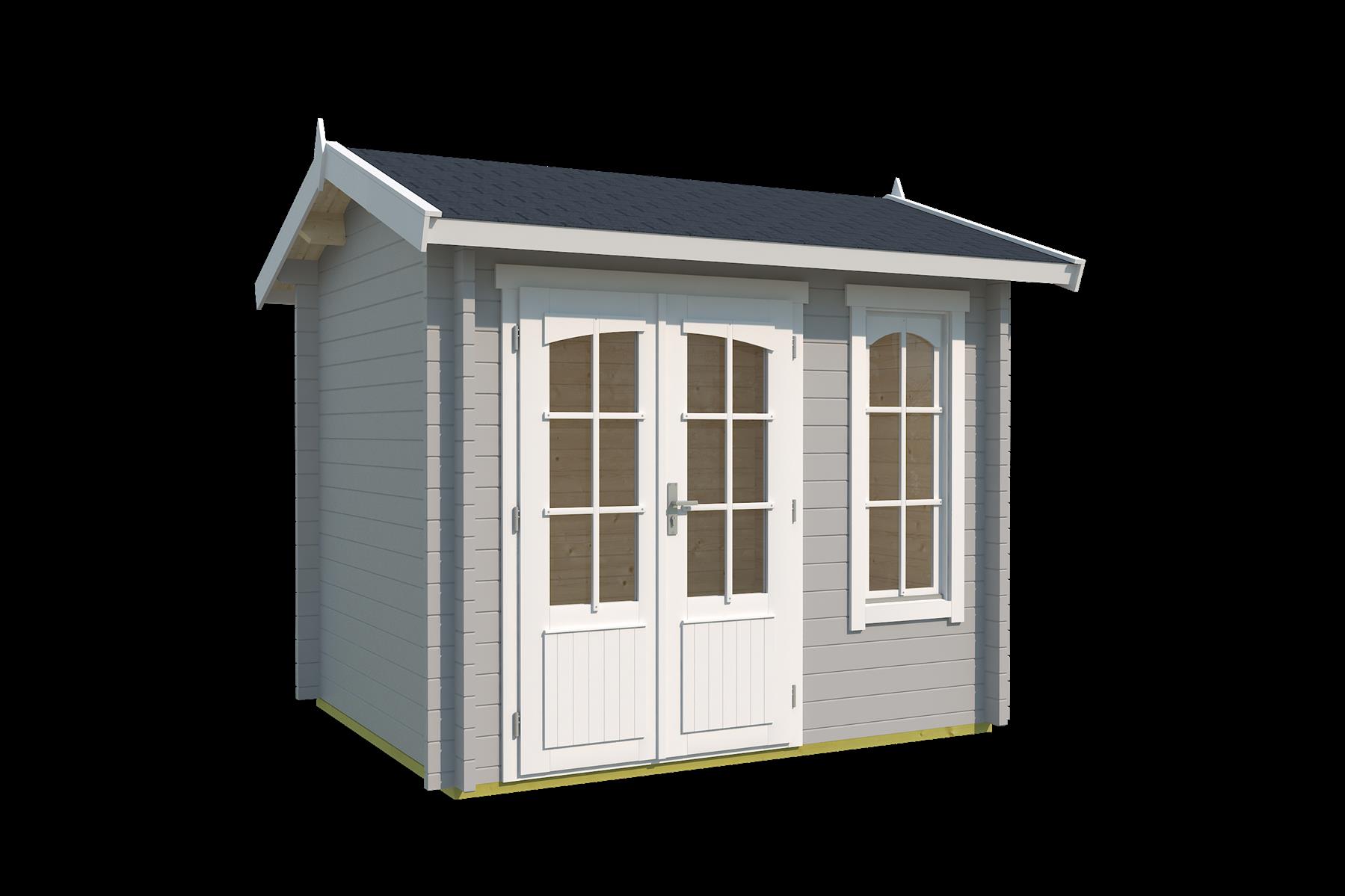 Lasita Maja Alex Mini Gartenhaus Blockhaus 44 mm, 250 x 200, Lichtgrau Lasita Maja Alex Mini Gartenhaus Blockhaus 44 mm, 250 x 200, Lichtgrau