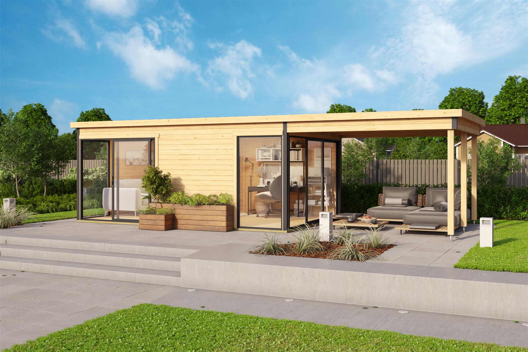 Lasita Maja Domeo 3 Und 4 Dachverlängerung 44 mm, 300 x 322, Naturbelassen Lasita Maja Domeo 3 Und 4 Dachverlängerung 44 mm, 300 x 322, Naturbelassen