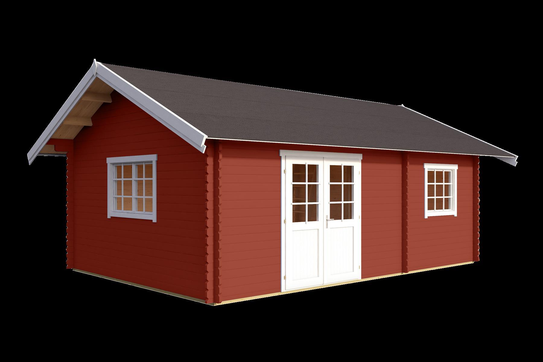 Lasita Maja Caroline Set Gold Gartenhaus Blockhaus 40 mm 3-Raum, 575 x 390, Schwedenrot Lasita Maja Caroline Set Gold Gartenhaus Blockhaus 40 mm 3-Raum, 575 x 390, Schwedenrot