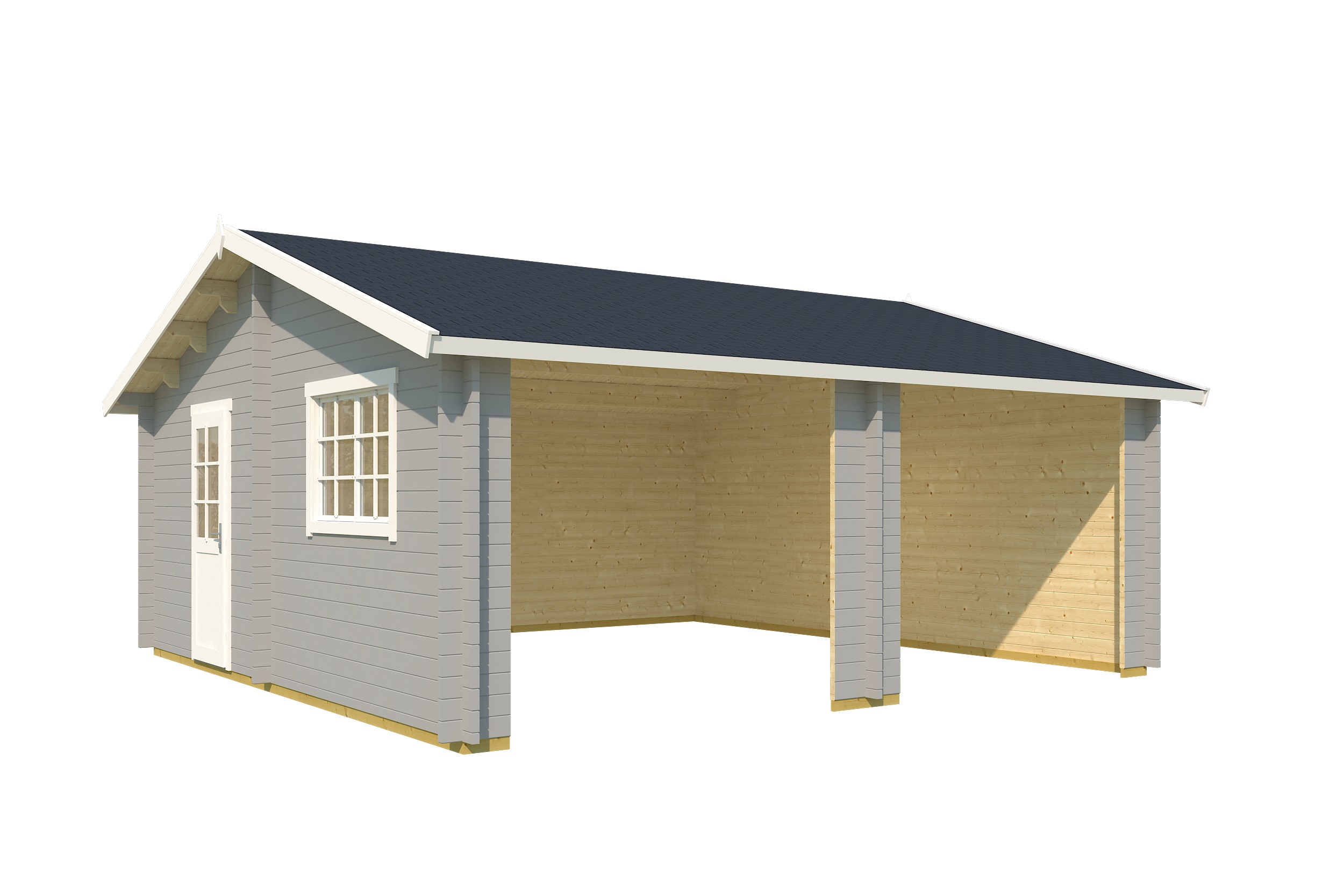 Lasita Maja Falkland Ohne Tore Garage 44 mm, 575 x 575, Lichtgrau Lasita Maja Falkland Ohne Tore Garage 44 mm, 575 x 575, Lichtgrau