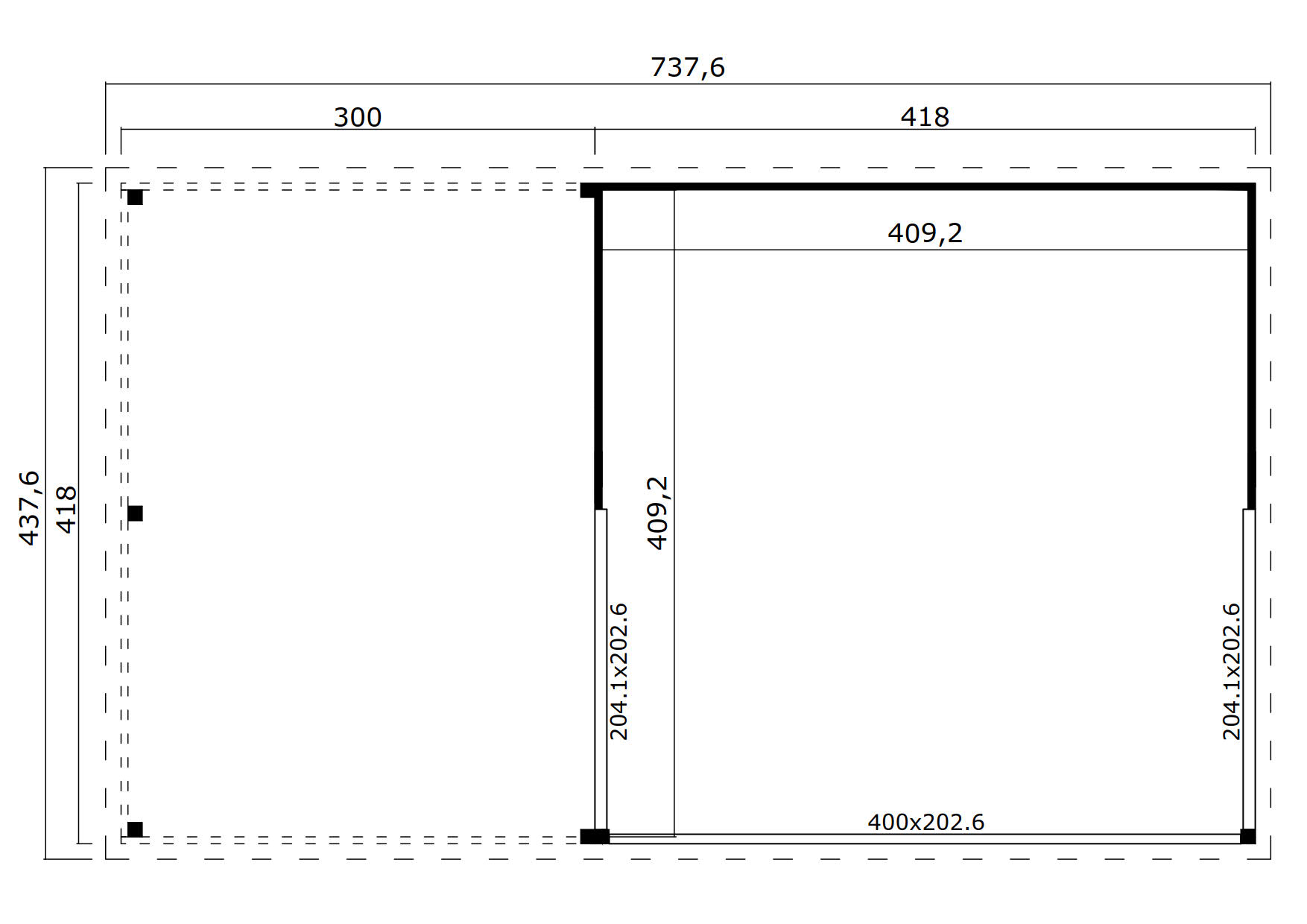 Lasita Maja Domeo 5 Dachverlängerung 44 mm, 300 x 418, Carbongrau Lasita Maja Domeo 5 Dachverlängerung 44 mm, 300 x 418, Carbongrau