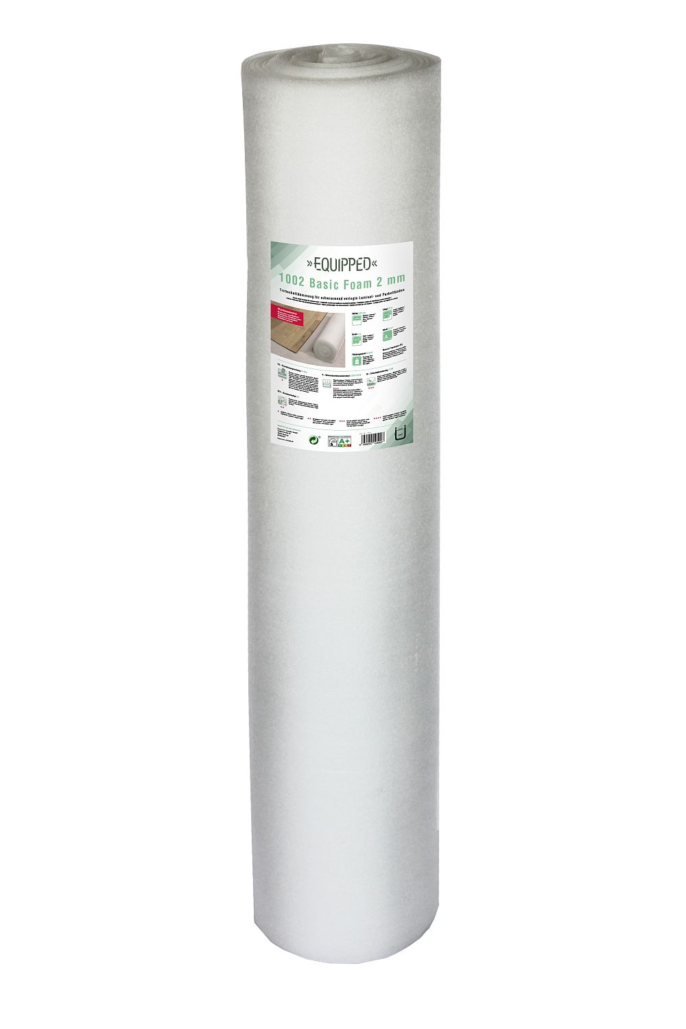 EQUIPPED 1002 Basic Foam 2mm - Unterlage / Trittschalldämmung für Laminat EQUIPPED 1002 Basic Foam 2mm - Unterlage / Trittschalldämmung für Laminat