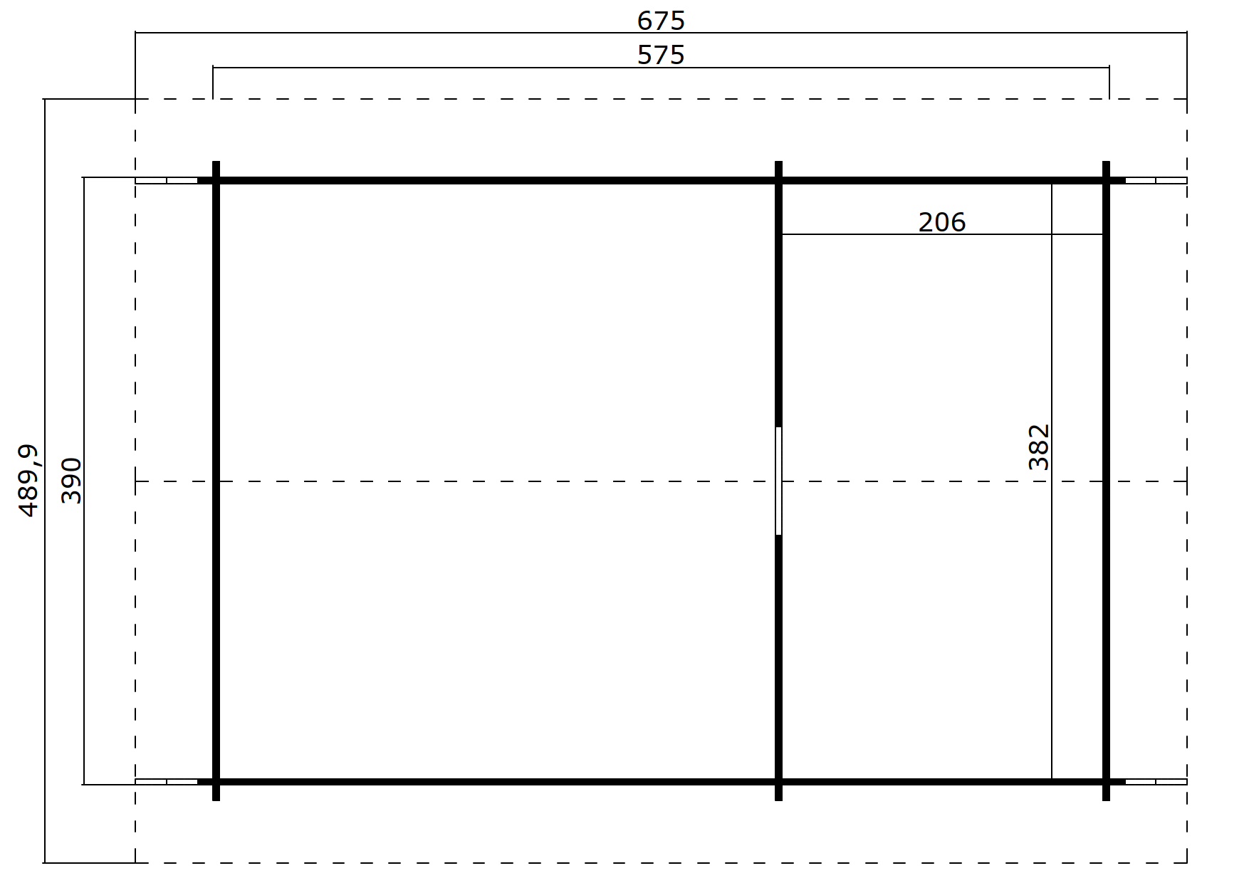 Lasita Maja Caroline 2.3 Gartenhaus Blockhaus 40 mm 3-Raum und Schlafboden, 390 x 575, Schwedenrot