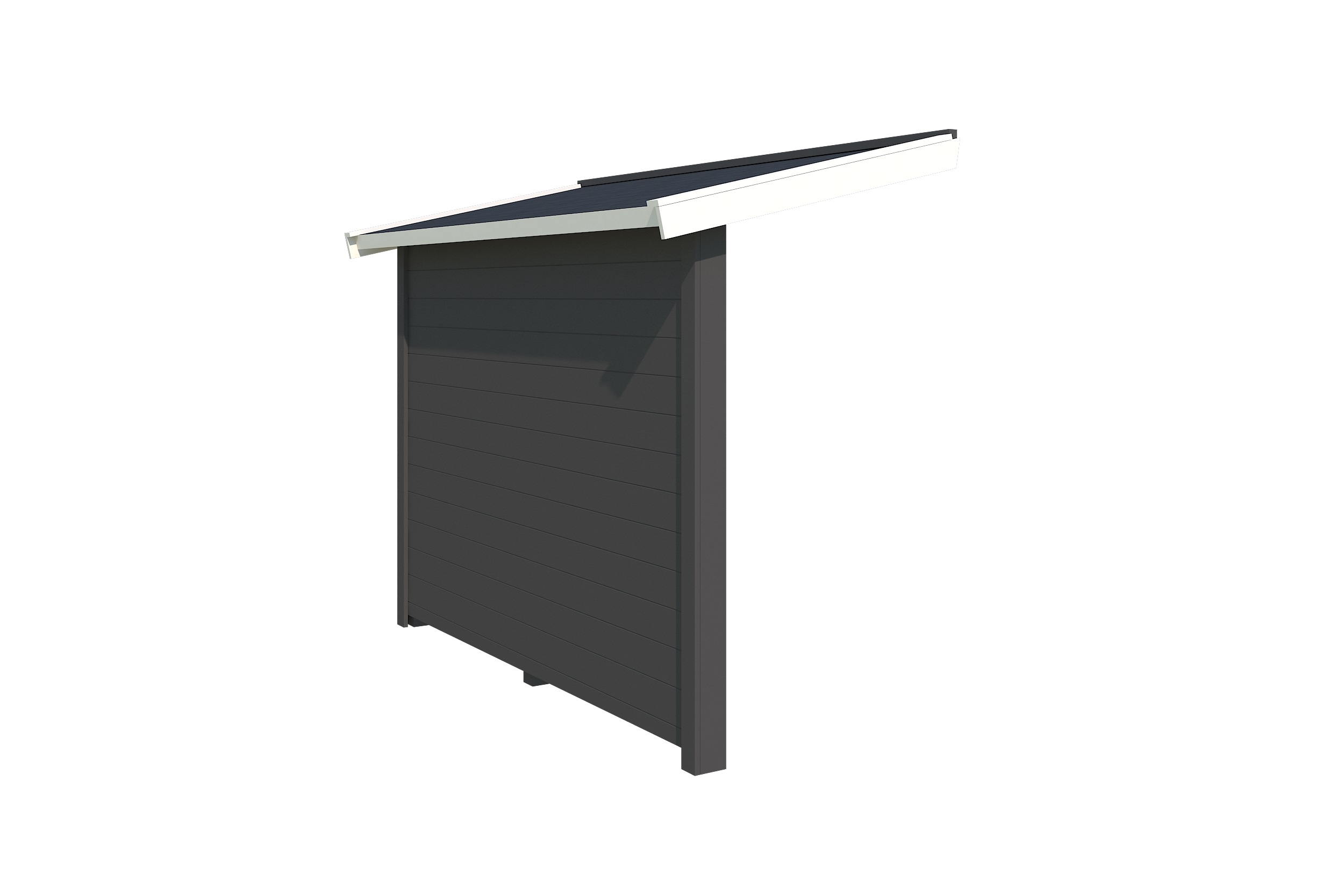 Lasita Maja Schleppdach mit Seitenwand 90 X 240 B Schleppdach 28 mm, 2200x900, Carbongrau Lasita Maja Schleppdach mit Seitenwand 90 X 240 B Schleppdach 28 mm, 2200x900, Carbongrau