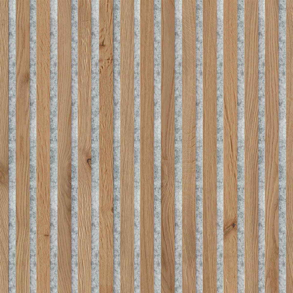 JOKA Paro Wandpaneele Akustik PAG330 279 cm Eiche schlicht, graues Vlies - geölt Echtholzpaneel