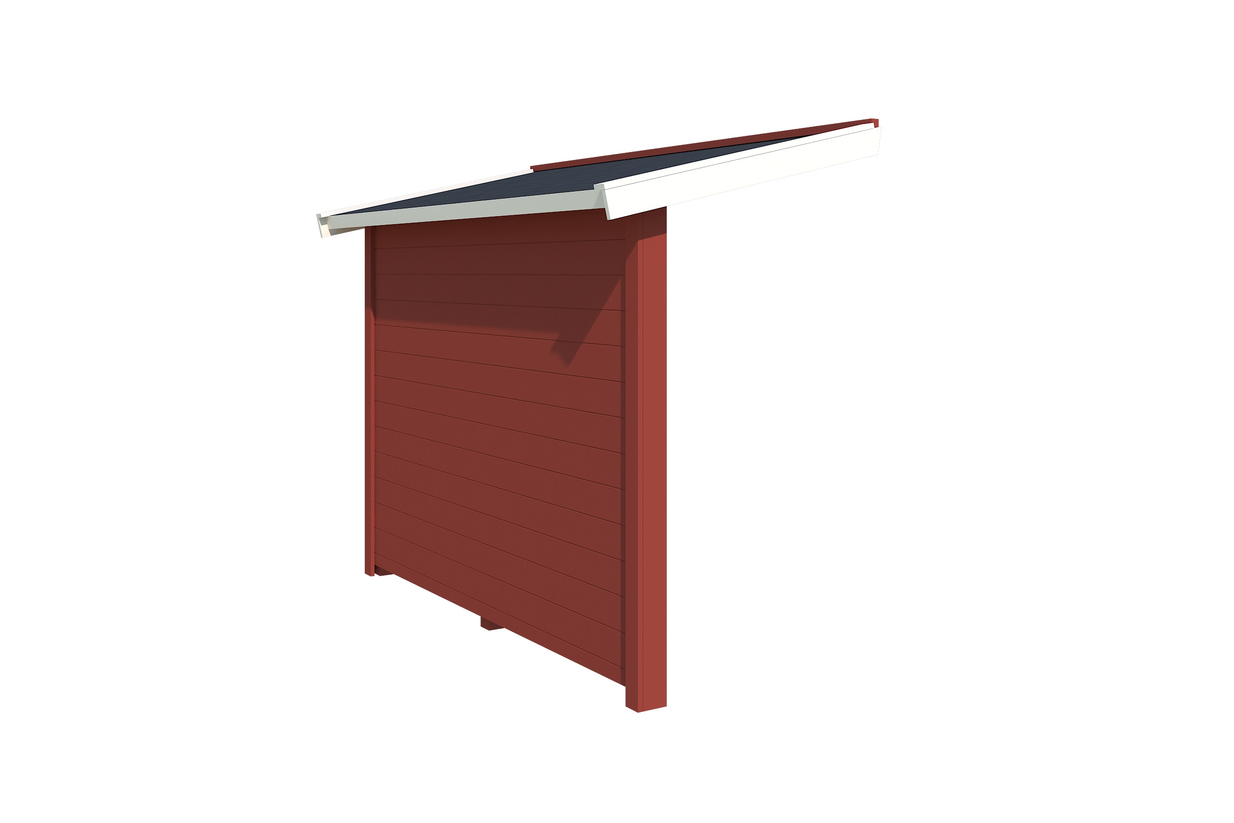 Lasita Maja Schleppdach mit Seitenwand 90 X 240 B Schleppdach 28 mm, 2200x900, Schwedenrot Lasita Maja Schleppdach mit Seitenwand 90 X 240 B Schleppdach 28 mm, 2200x900, Schwedenrot