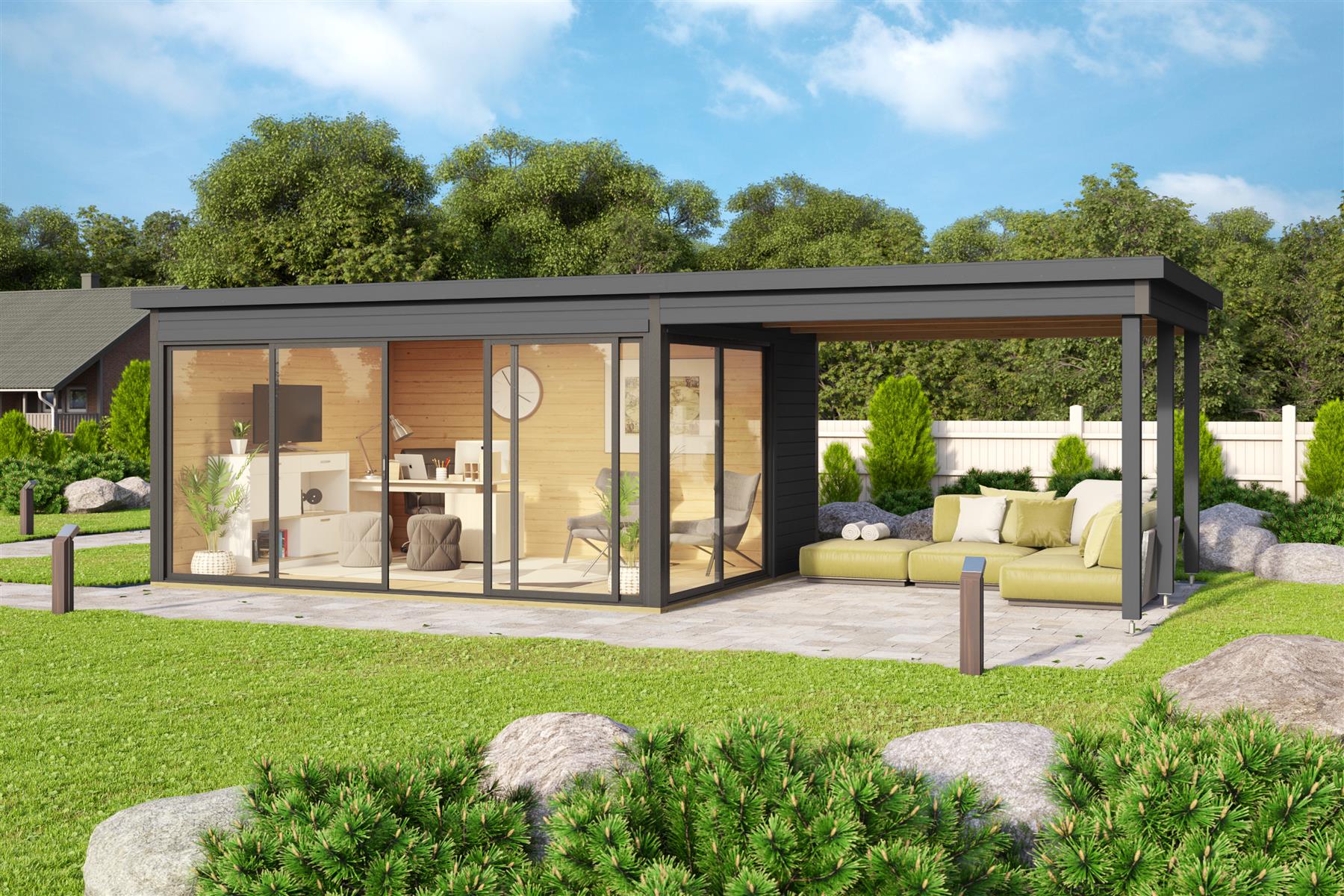 Lasita Maja Domeo 3 Und 4 Dachverlängerung 44 mm, 300 x 322, Carbongrau Lasita Maja Domeo 3 Und 4 Dachverlängerung 44 mm, 300 x 322, Carbongrau