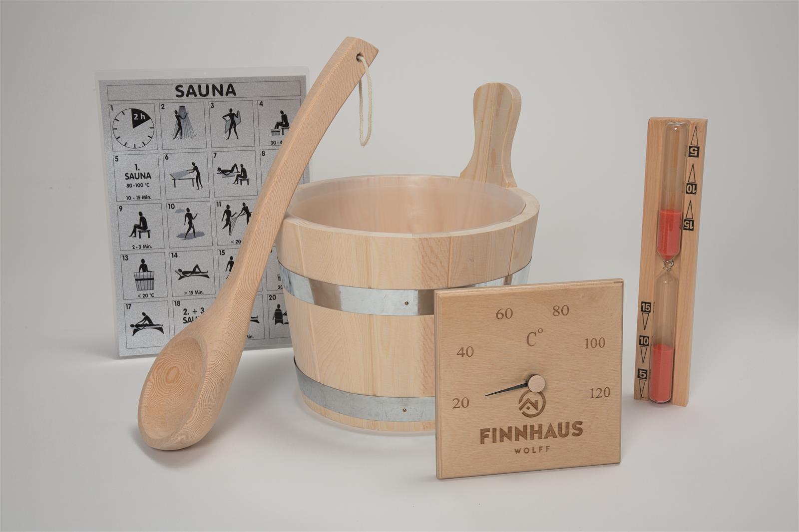 Wolff Finnhaus Sauna Set 5-teilig Holz
