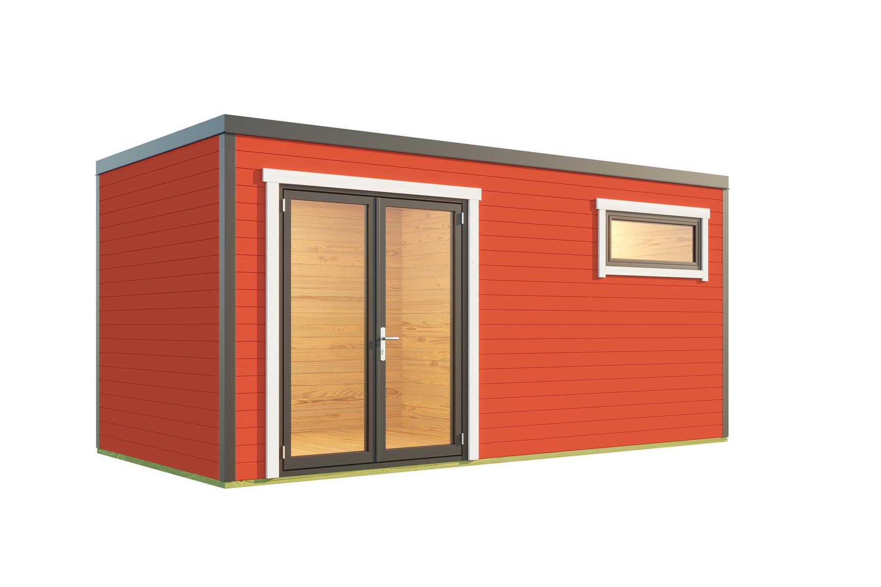 Lasita Maja Sardinia 3 Set Gartenhaus Blockhaus 44 mm 2-Räume, 500x250, Schwedenrot Lasita Maja Sardinia 3 Set Gartenhaus Blockhaus 44 mm 2-Räume, 500x250, Schwedenrot