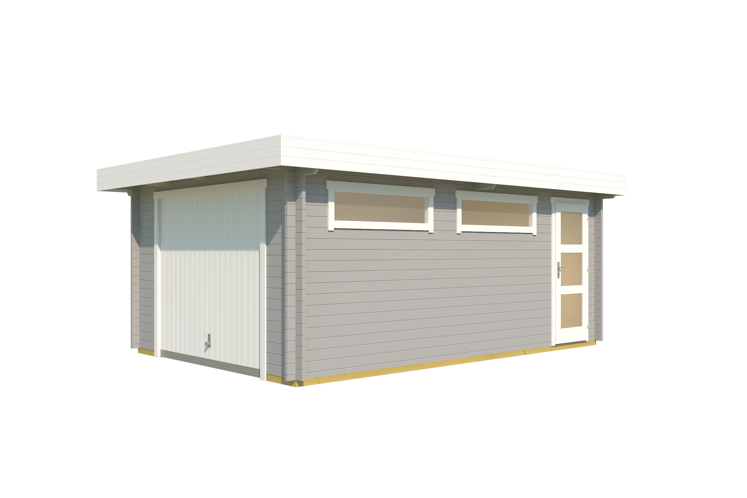 Lasita Maja Canberra Set mit Schwingtor Garage 44 mm, 360 x 540, Lichtgrau Lasita Maja Canberra Set mit Schwingtor Garage 44 mm, 360 x 540, Lichtgrau