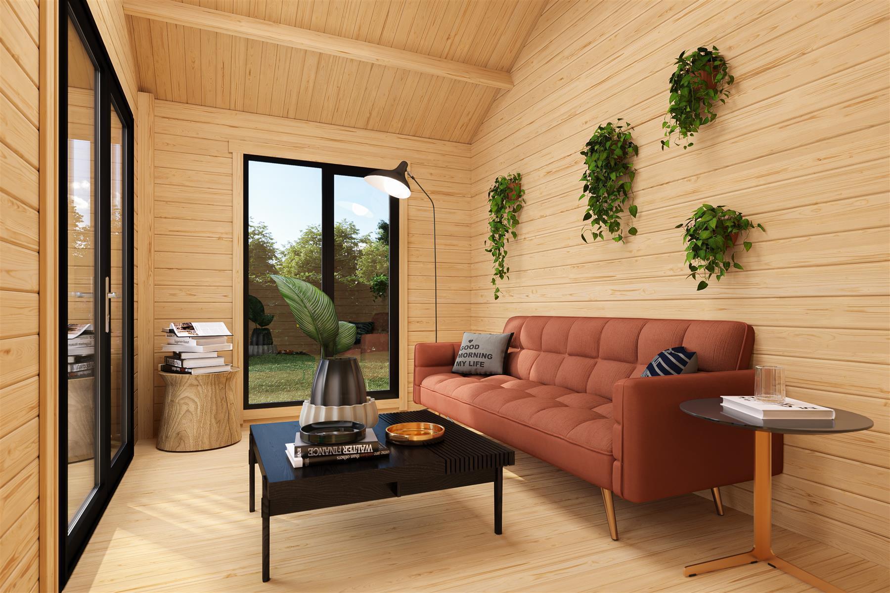 Lasita Maja Murano 1 Set Gartenhaus Blockhaus 44mm 2-Raum, 390x410, Naturbelassen Lasita Maja Murano 1 Set Gartenhaus Blockhaus 44mm 2-Raum, 390x410, Naturbelassen