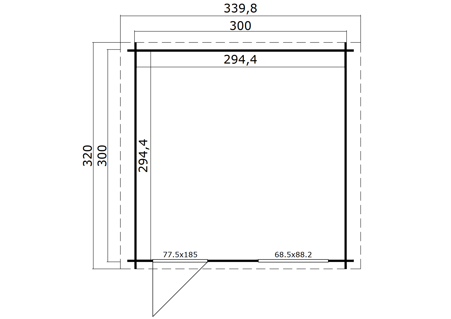 Lasita Maja Wels 3 Holz-Gartenhaus Blockhaus 28mm, 300x300, Schwedenrot