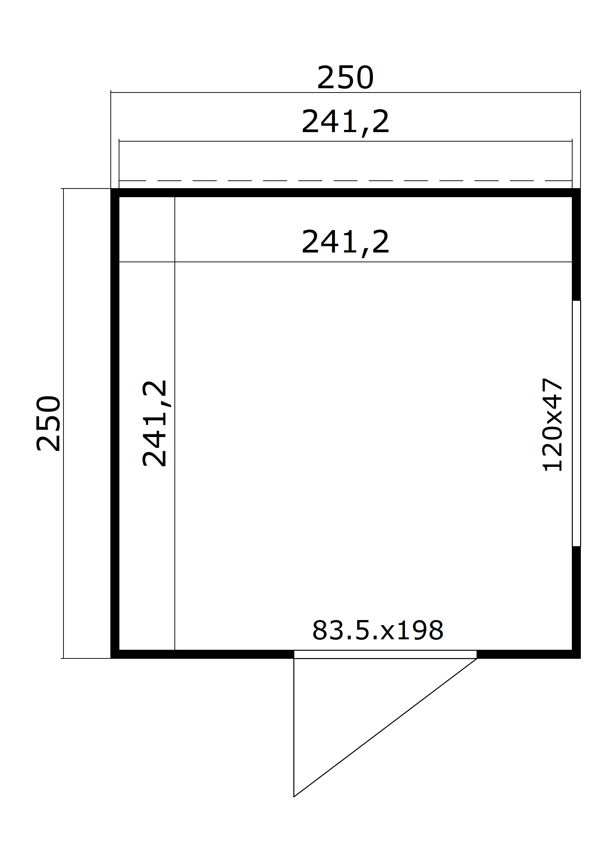 Lasita Maja Sardinia 1 Set Gartenhaus Blockhaus 44 mm, 250x250, Schwedenrot