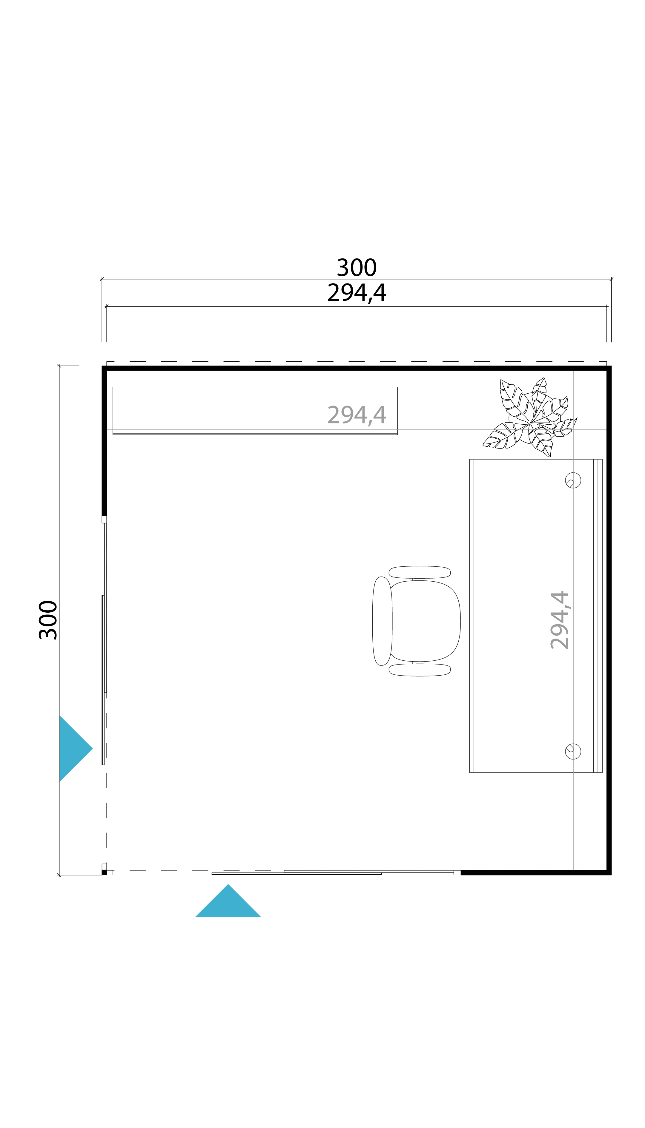 Lasita Maja Palermo 3 Holz-Gartenhaus Blockhaus 28mm, 294x294, Naturbelassen