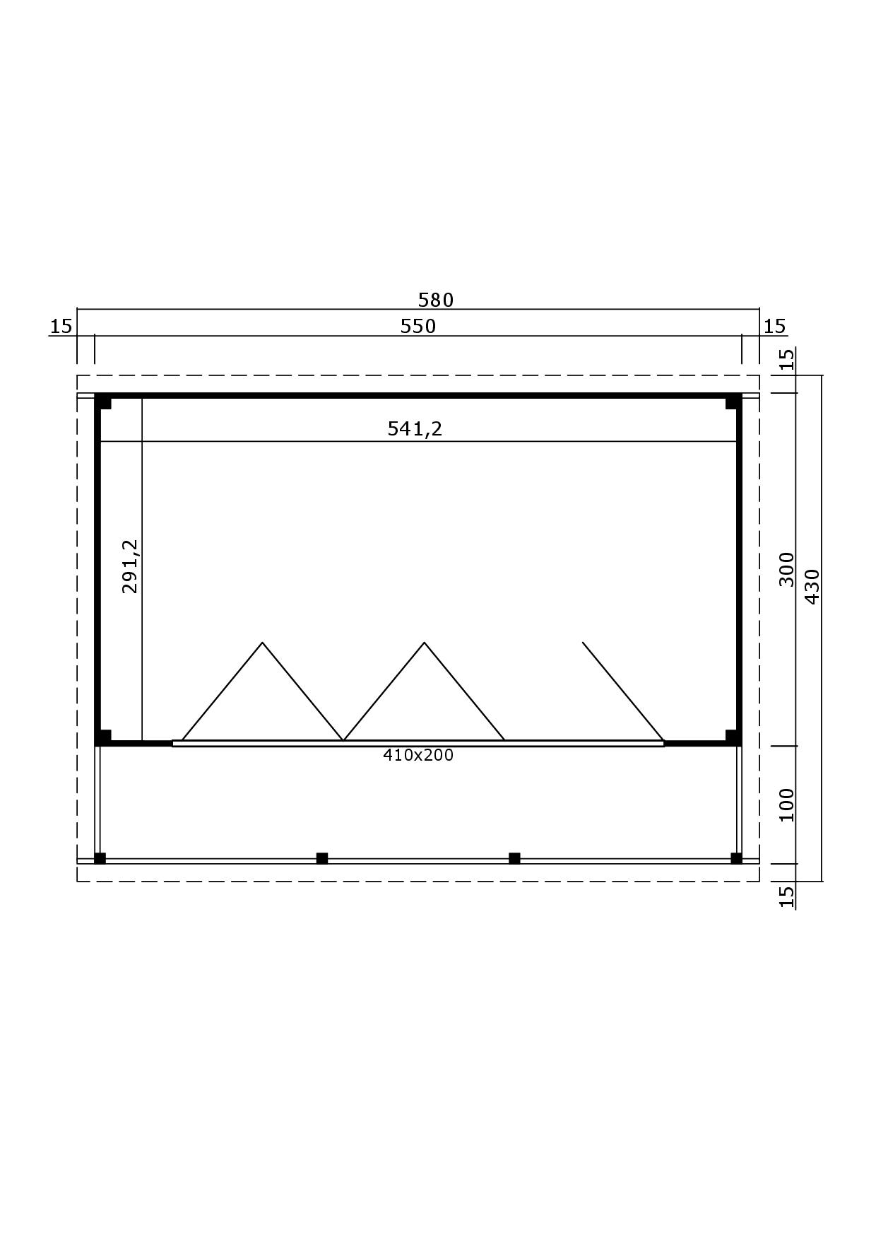 Lasita Maja Liverpool 2 Ferienhaus 44mm, Terrasse mit Geländer, 550x300, Naturbelassen Lasita Maja Liverpool 2 Ferienhaus 44mm, Terrasse mit Geländer, 550x300, Naturbelassen