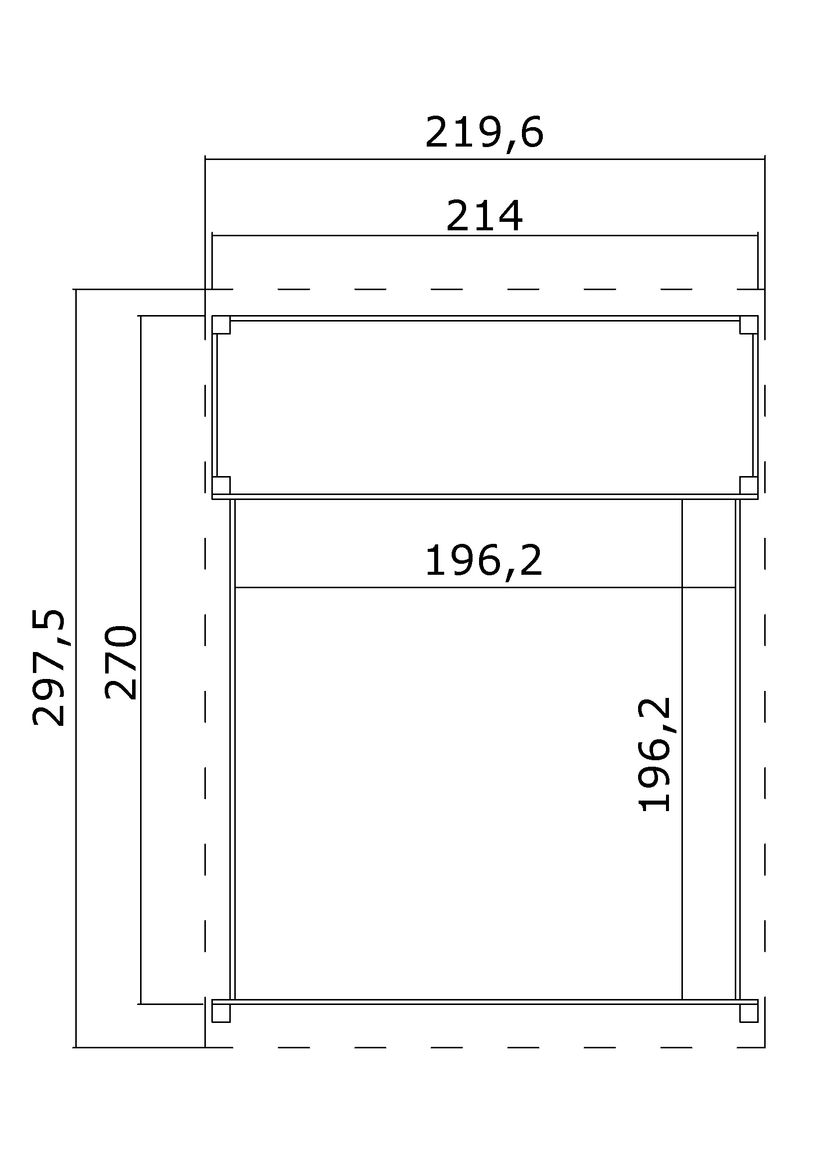 Lasita Maja Pippi 2 Kinderspielhaus 19mm, Fundamentmass 200X272, Lichtgrau