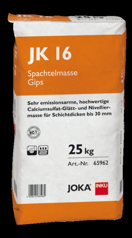 JOKA JK 16 Ausgleichsmasse, Niveliermasse, Spachtelmasse Gips 25 Kg JOKA JK 16 Ausgleichsmasse, Niveliermasse, Spachtelmasse Gips 25 Kg