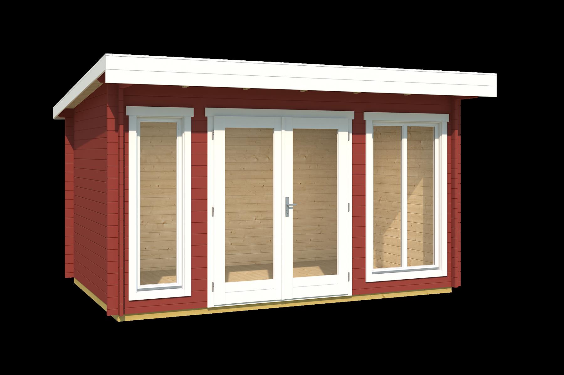 Lasita Maja Dorset 1 Gartenhaus Blockhaus 34 mm, 390 x 250, Schwedenrot