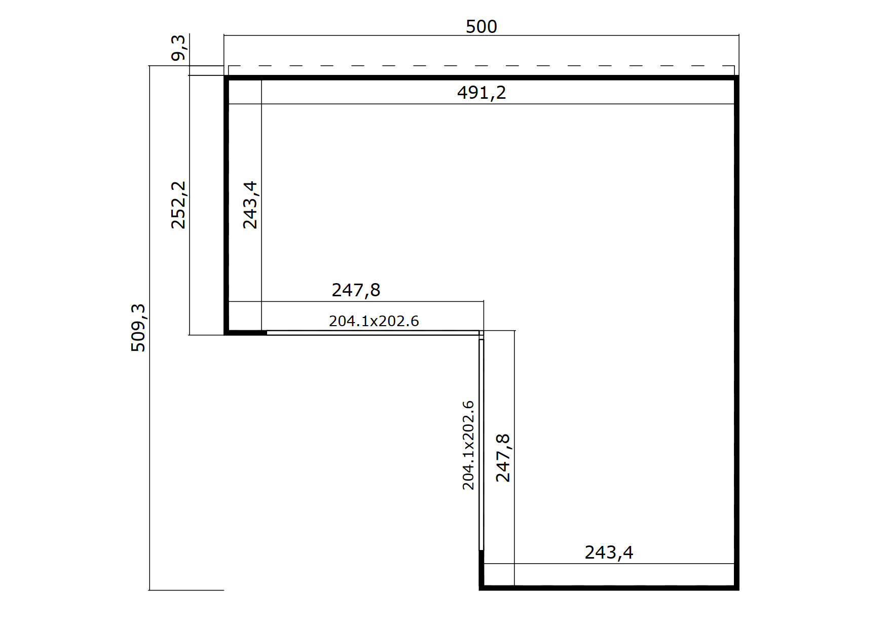 Lasita Maja Domeo 6 Gartenhaus Blockhaus 44 mm, 500 x 500, Naturbelassen