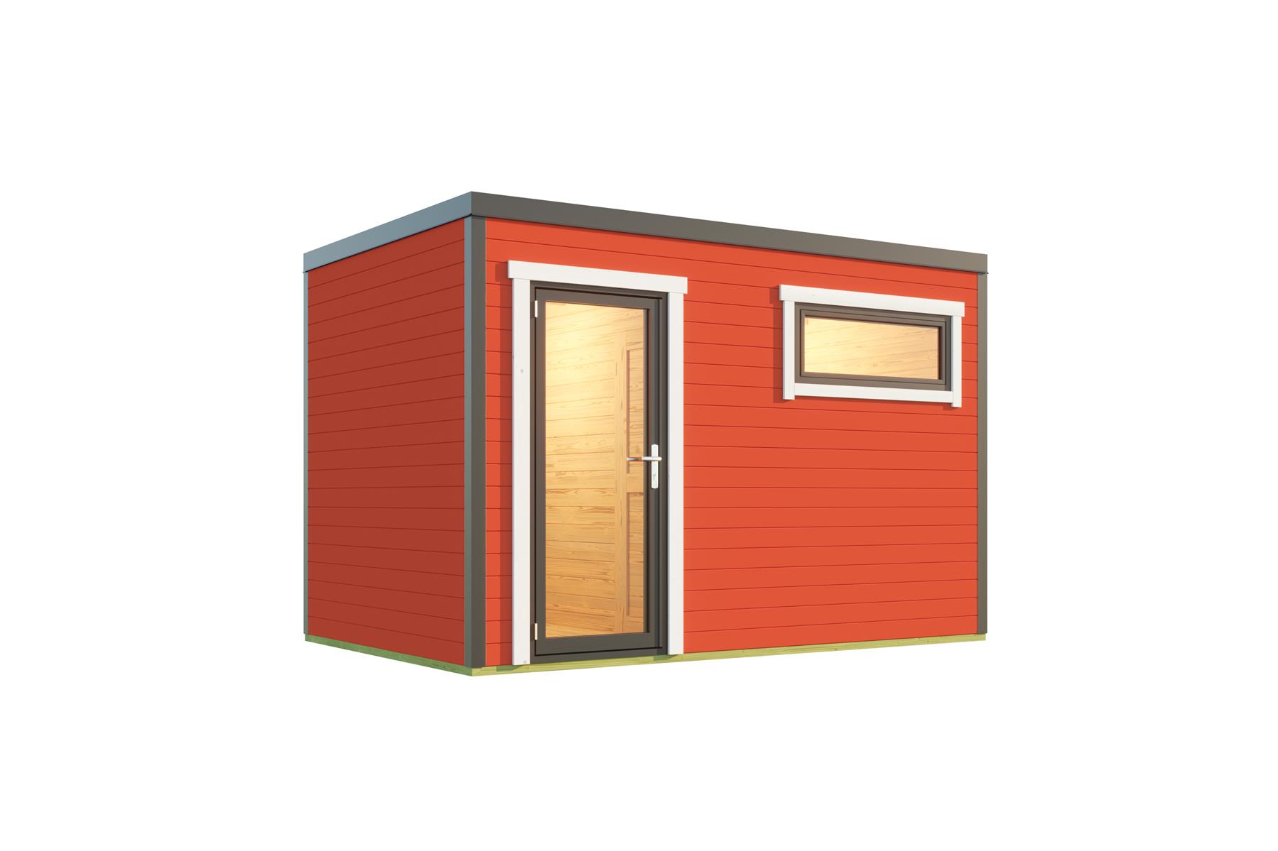 Lasita Maja Sardinia 2 Set Gartenhaus Blockhaus 44 mm 2-Räume, 350x250, Schwedenrot Lasita Maja Sardinia 2 Set Gartenhaus Blockhaus 44 mm 2-Räume, 350x250, Schwedenrot