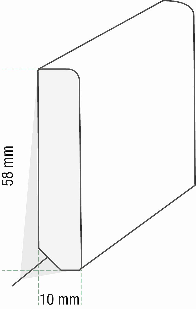 Equipped Sockelleiste 0035 (58 x 2400 x 10mm) - weiss Equipped Sockelleiste 0035 (58 x 2400 x 10mm) - weiss