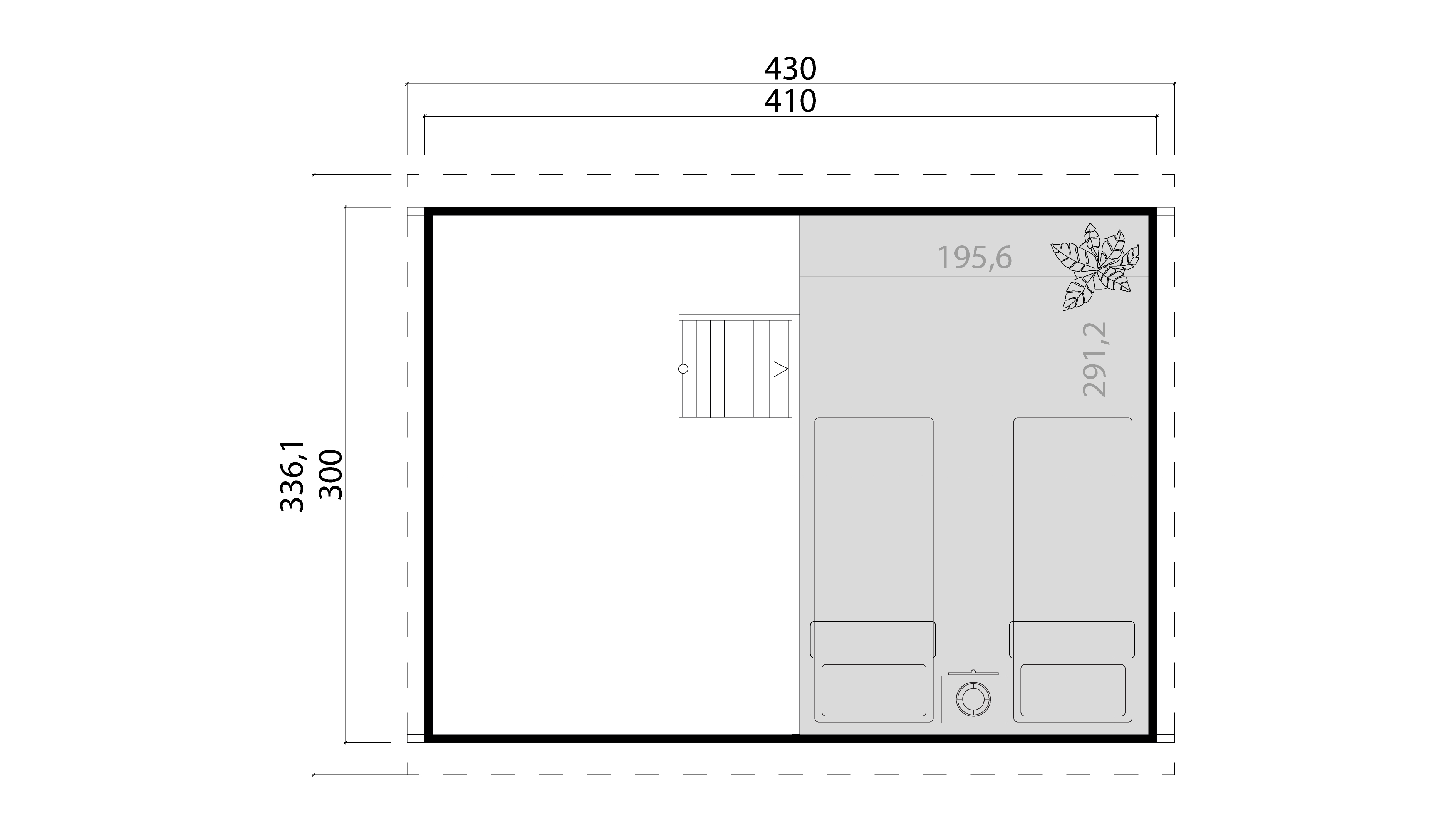 Lasita Maja Murano 2 Set Gartenhaus Blockhaus 44mm, mit Schlafboden, Fundamentmass 410x300, Carbongrau Lasita Maja Murano 2 Set Gartenhaus Blockhaus 44mm, mit Schlafboden, Fundamentmass 410x300, Carbongrau
