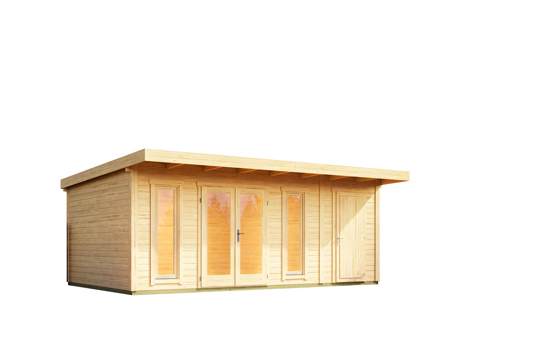 Lasita Maja Sicily 2 Gartenhaus Blockhaus 44 mm, 575x350, Naturbelassen