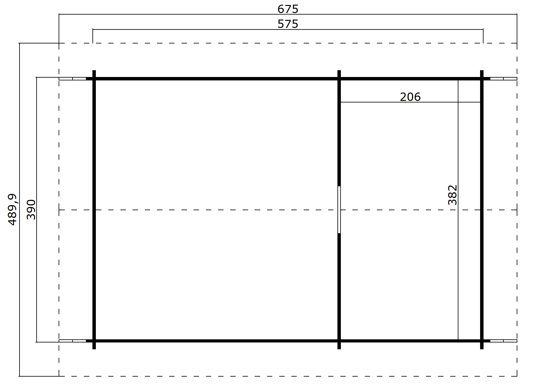 Lasita Maja Caroline 2.3 Gartenhaus Blockhaus 40 mm 3-Raum und Schlafboden, 390 x 575, Carbongrau