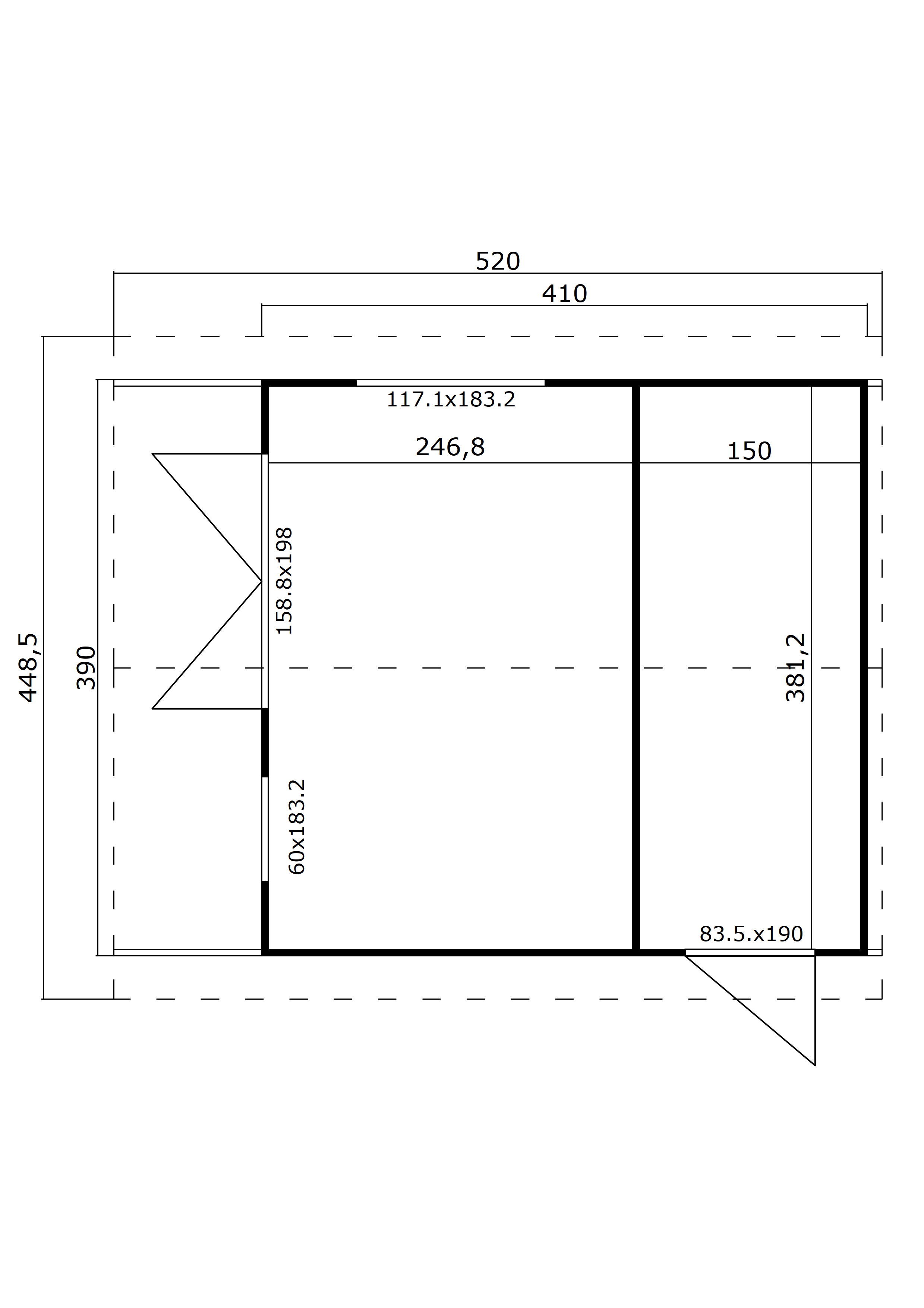 Lasita Maja Murano 1 Set Gartenhaus Blockhaus 44mm 2-Raum, 390x410, Naturbelassen Lasita Maja Murano 1 Set Gartenhaus Blockhaus 44mm 2-Raum, 390x410, Naturbelassen