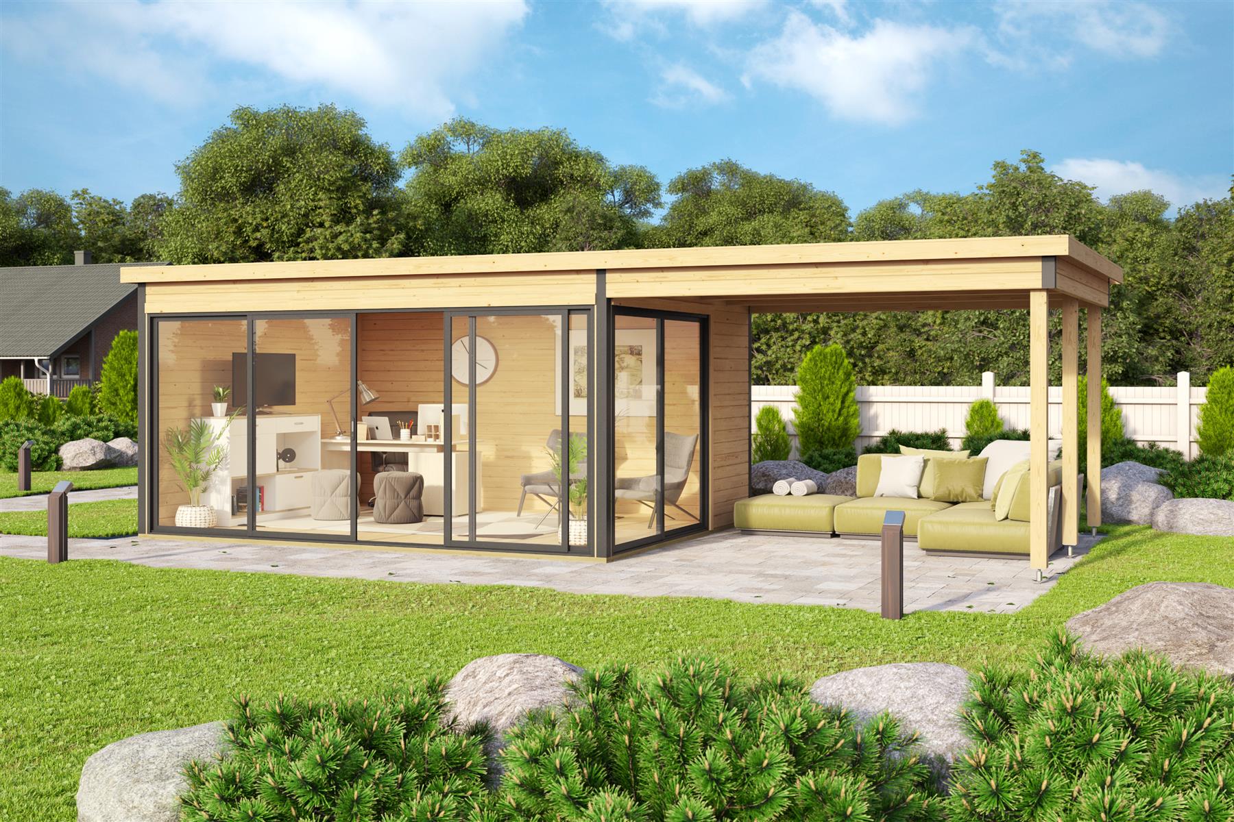 Lasita Maja Domeo 3 Und 4 Dachverlängerung 44 mm, 300 x 322, Naturbelassen Lasita Maja Domeo 3 Und 4 Dachverlängerung 44 mm, 300 x 322, Naturbelassen