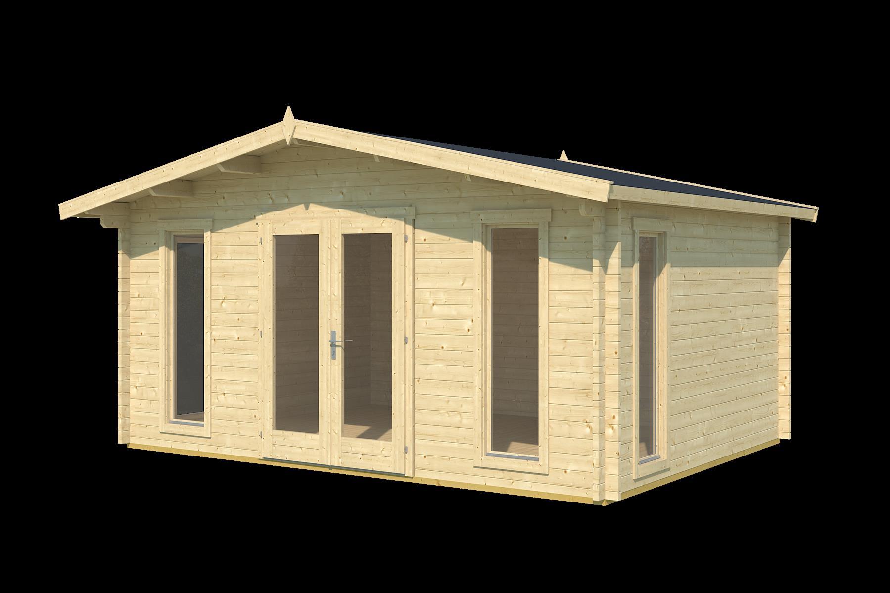 Lasita Maja Elgin 44 Set Silber Gartenhaus Blockhaus 44 mm, 480 x 360, Naturbelassen Lasita Maja Elgin 44 Set Silber Gartenhaus Blockhaus 44 mm, 480 x 360, Naturbelassen