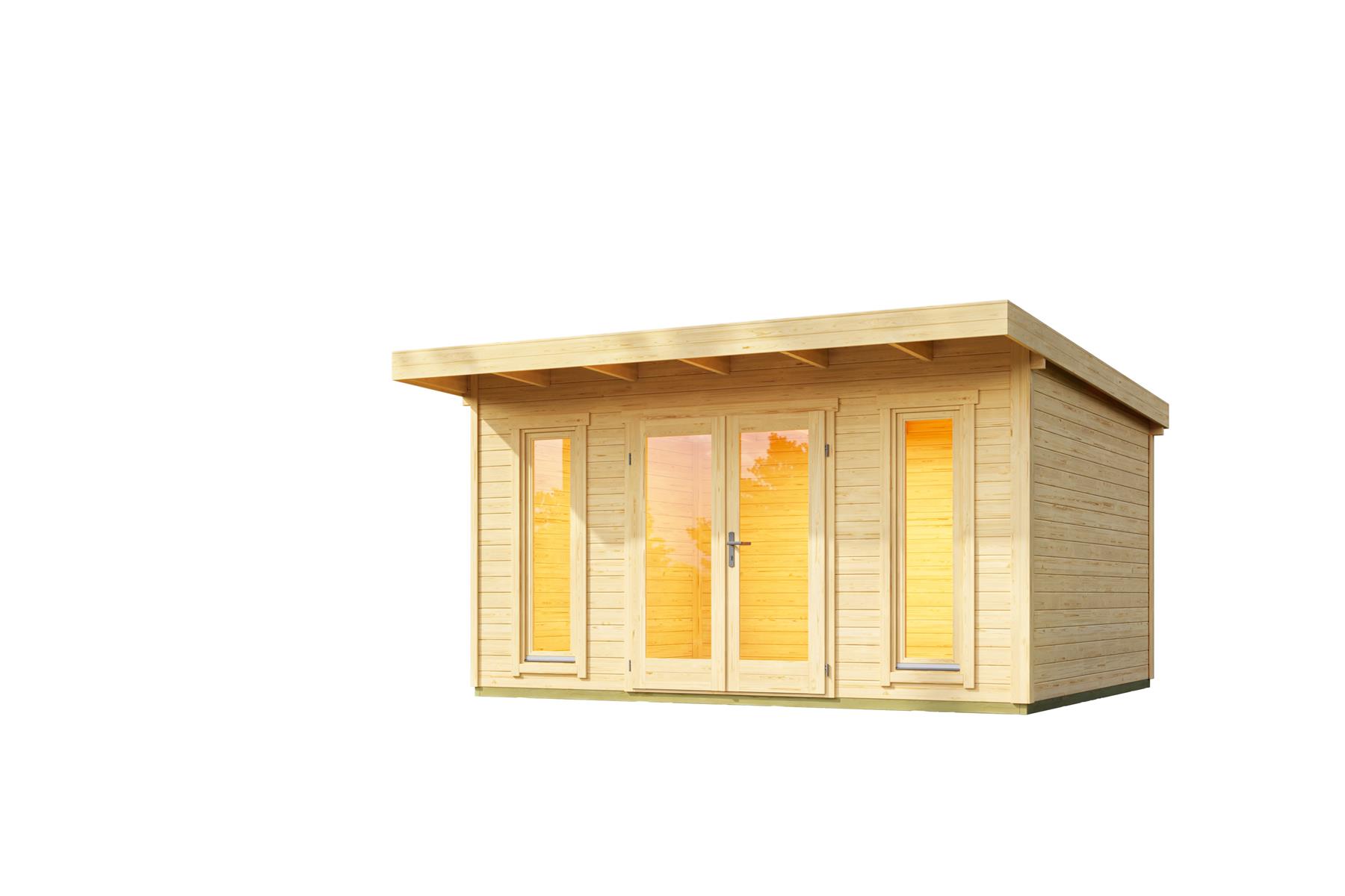 Lasita Maja Sicily 1 Gartenhaus Blockhaus 44 mm, 410x350, Naturbelassen