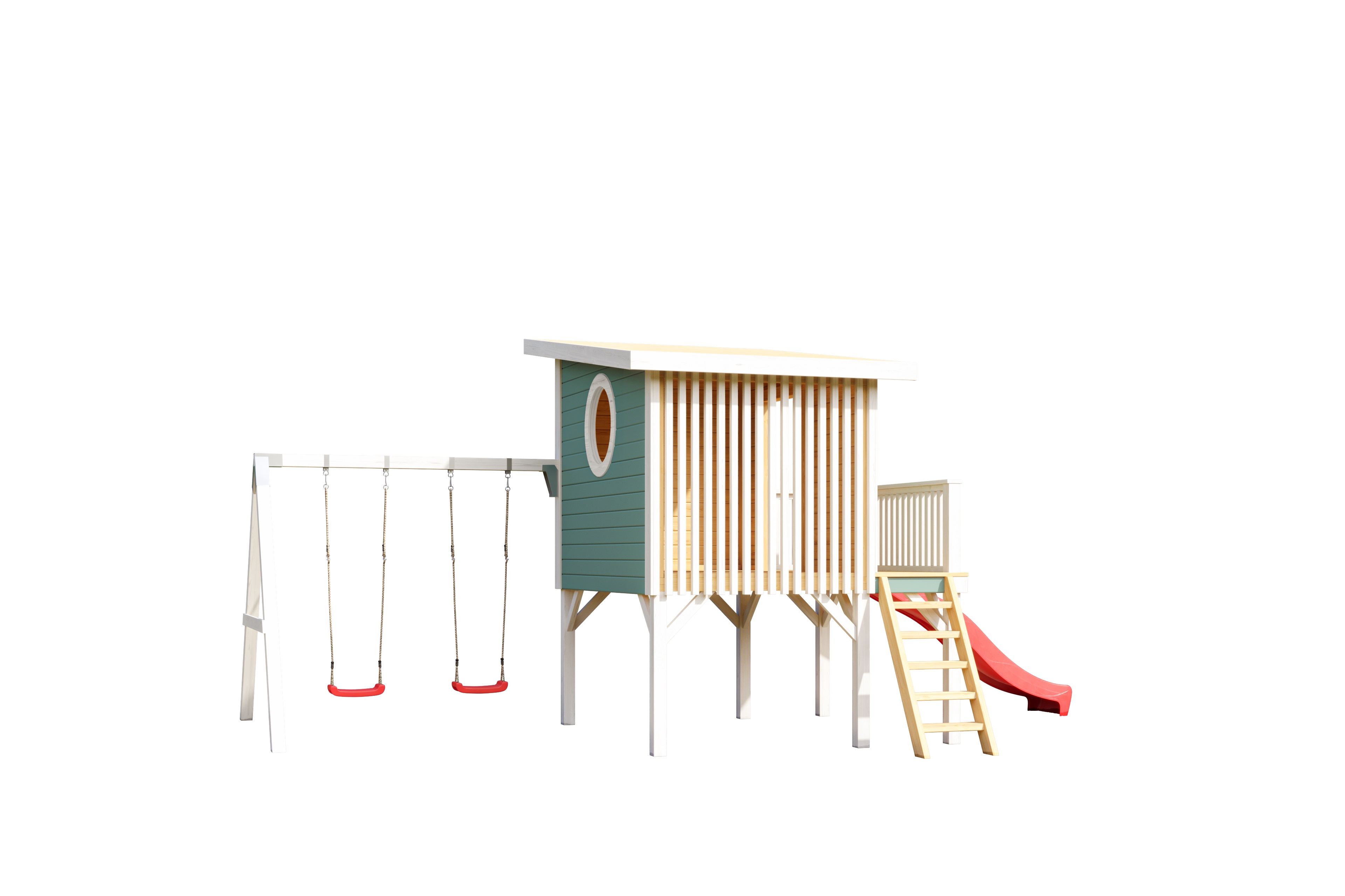 Lasita Maja Tivoli Schauckel-Set Weiss Zubehör / Schaukel-set inkl. Pfosten und 2 x Schaukel in rot für Tivoli 1,  Weiss Lasita Maja Tivoli Schauckel-Set Weiss Zubehör / Schaukel-set inkl. Pfosten und 2 x Schaukel in rot für Tivoli 1,  Weiss
