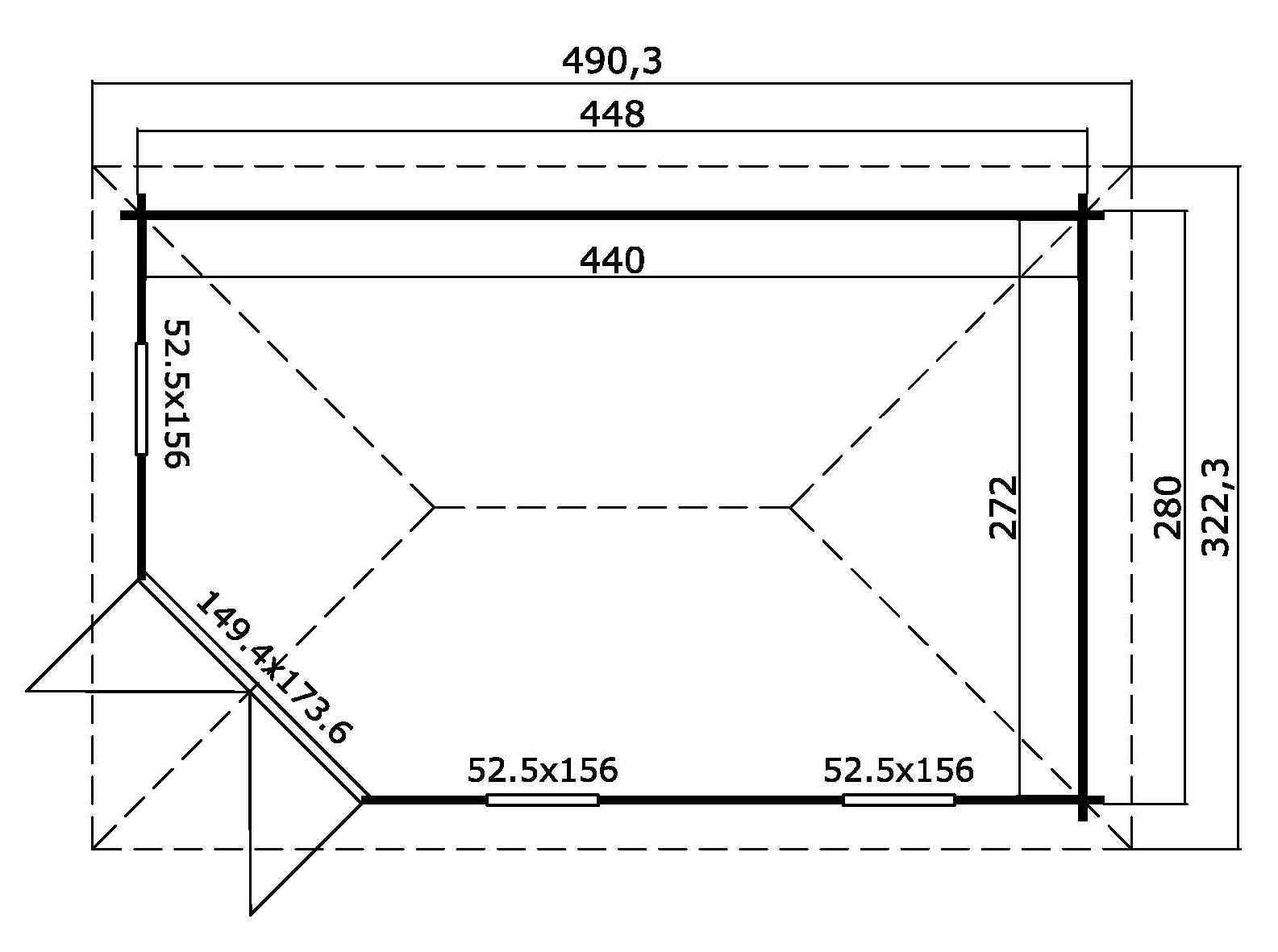 Lasita Maja Edinburgh 2 Gartenhaus Blockhaus 40 mm, 448x280, Naturbelassen Lasita Maja Edinburgh 2 Gartenhaus Blockhaus 40 mm, 448x280, Naturbelassen