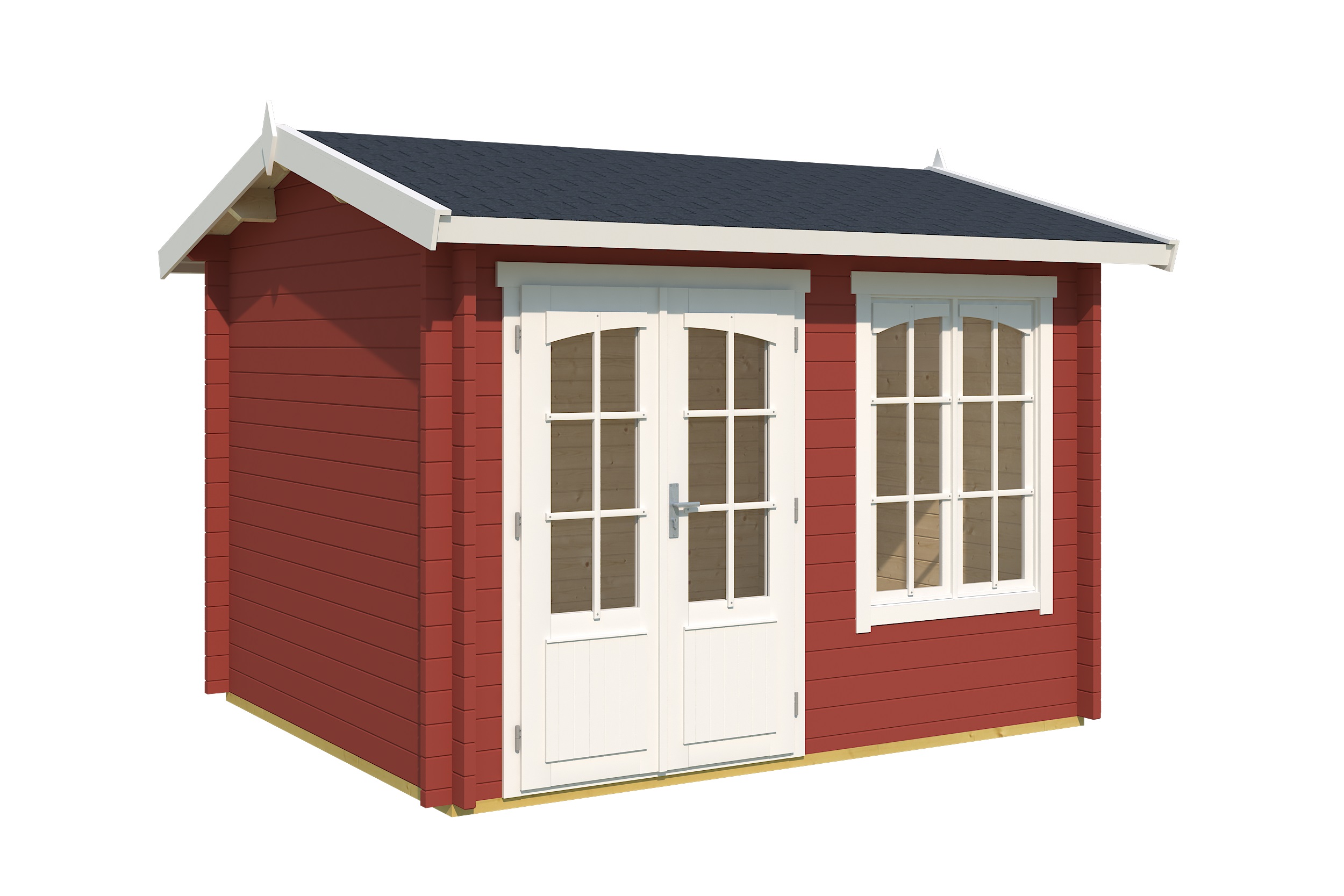 Lasita Maja Alex Gartenhaus Blockhaus 44 mm, 300 x 250, Schwedenrot Lasita Maja Alex Gartenhaus Blockhaus 44 mm, 300 x 250, Schwedenrot