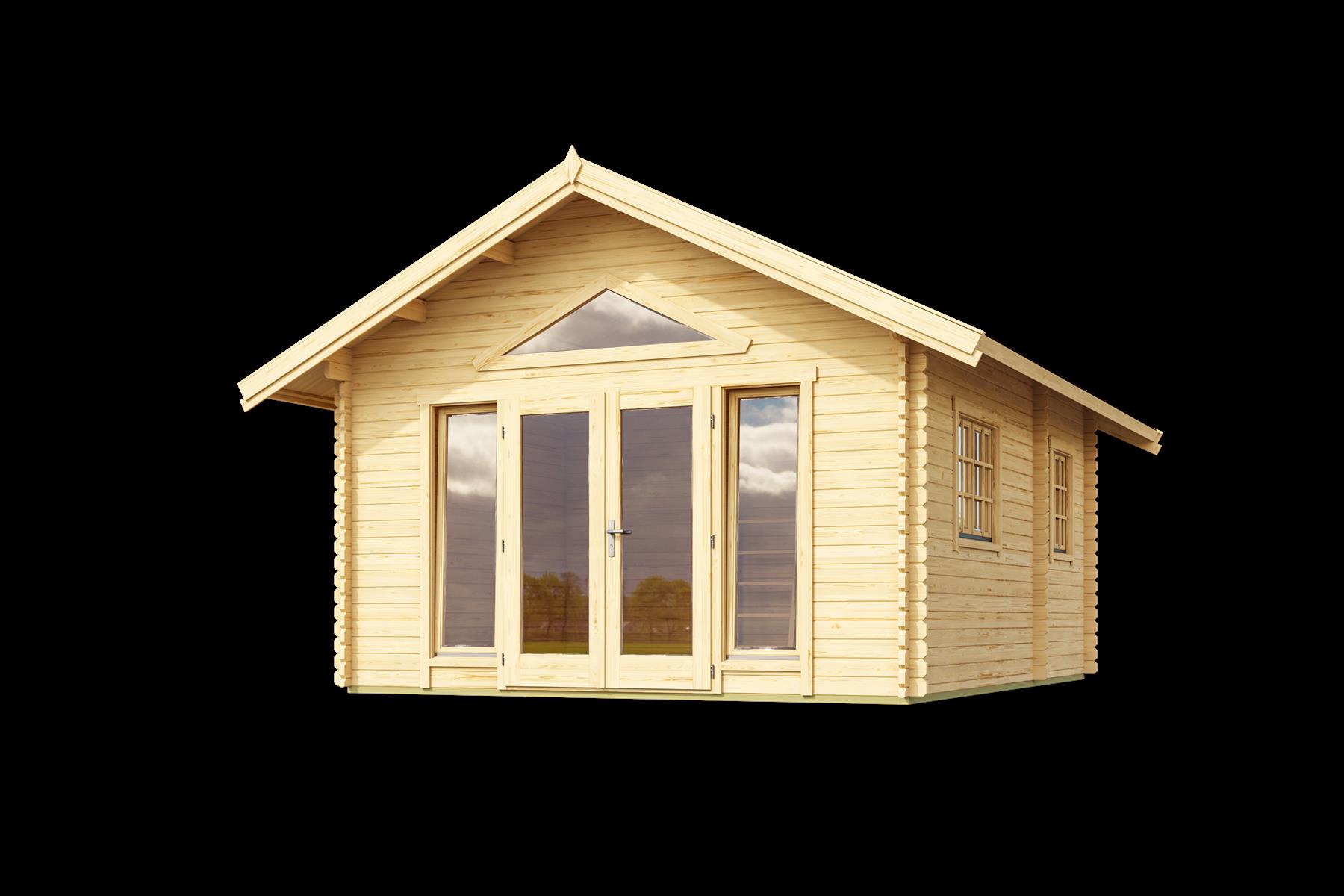 Lasita Maja Caroline 2.2 Gartenhaus Blockhaus 40 mm 3-Raum und Schlafboden, 390 x 575, Naturbelassen Lasita Maja Caroline 2.2 Gartenhaus Blockhaus 40 mm 3-Raum und Schlafboden, 390 x 575, Naturbelassen